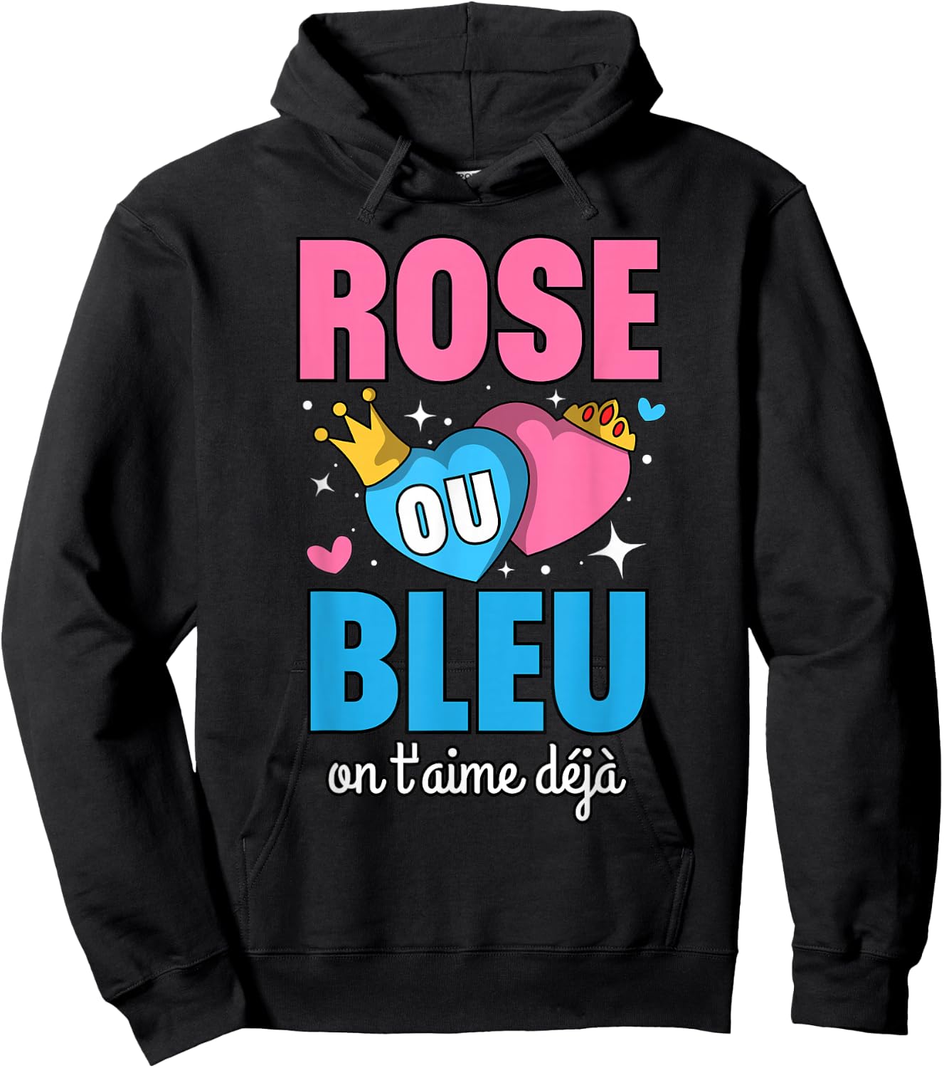 gender reveal baby sex announcement baby shower surprise , Black, S Hoodie - Hoodie | Black
