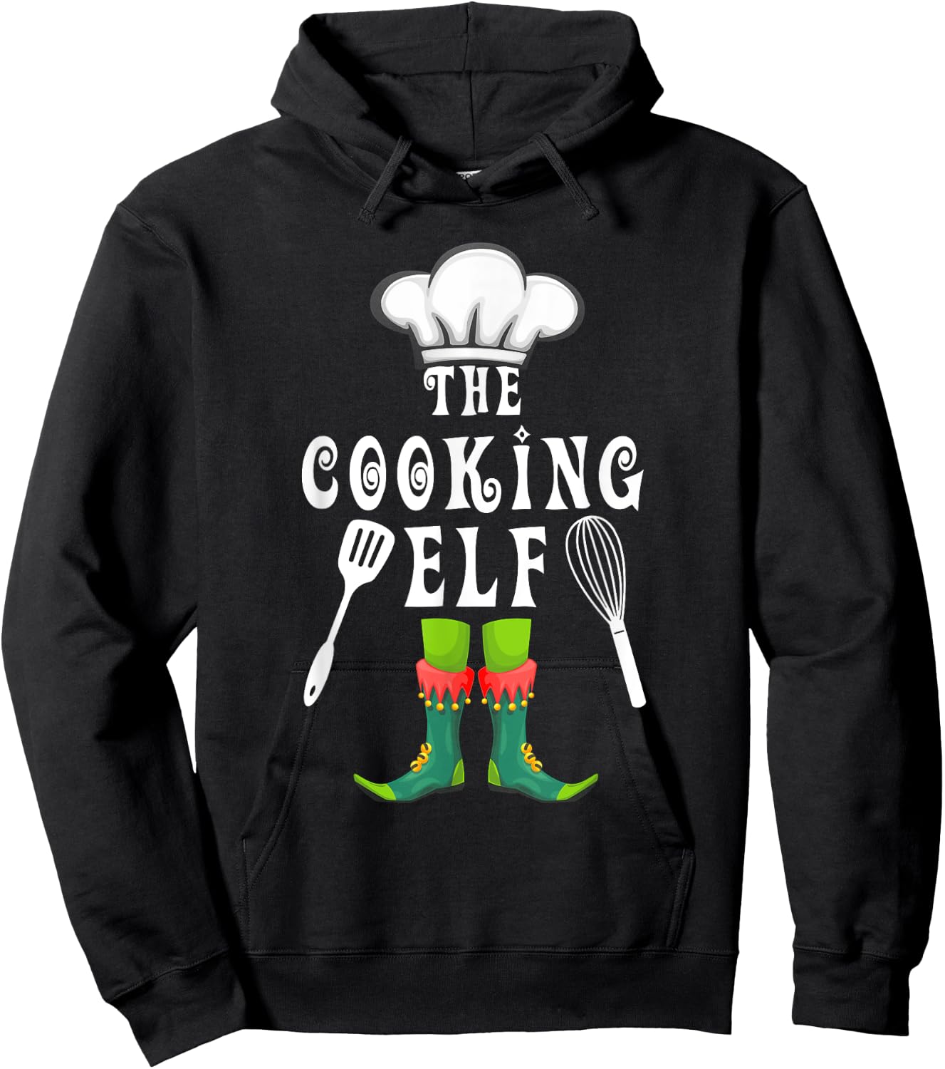The Cooking Elf Family Matching Group Christmas Hoodie - Hoodie | Black