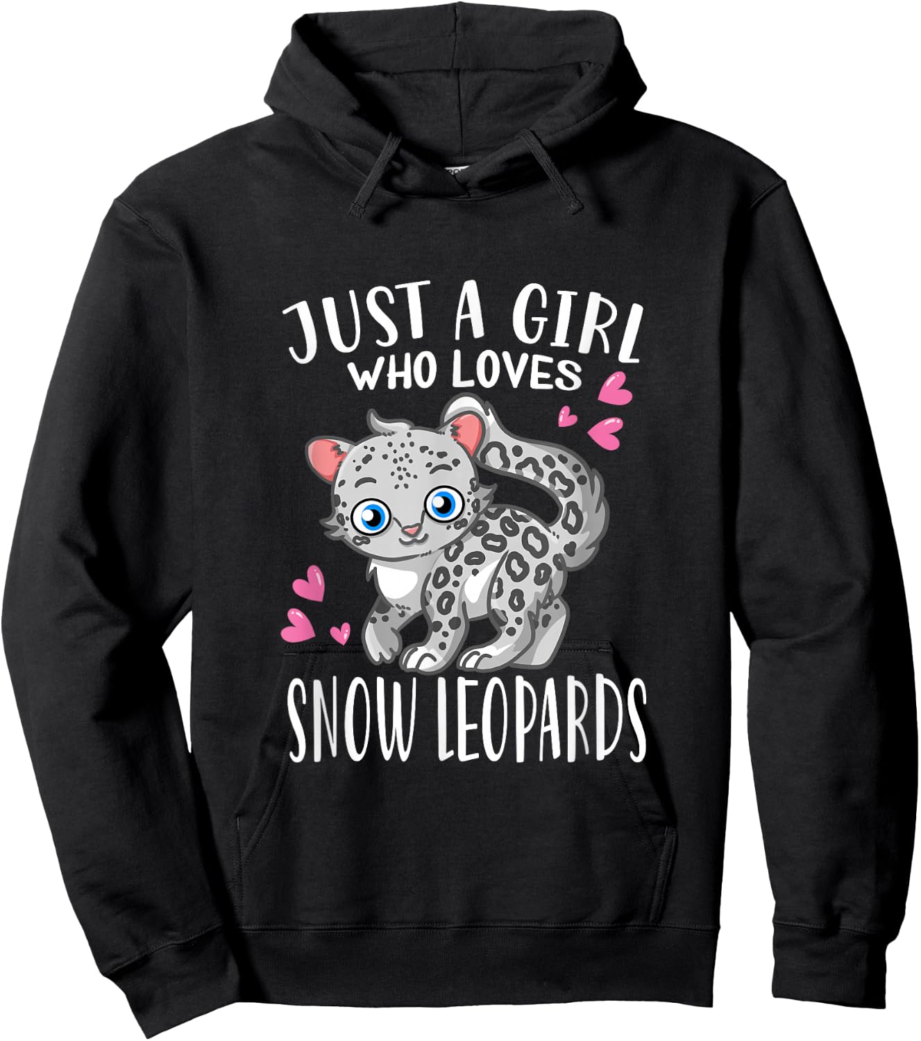 Snow Leopard Lovers Just A Girl Who Loves Snow Leopards Hoodie - Hoodie | Black