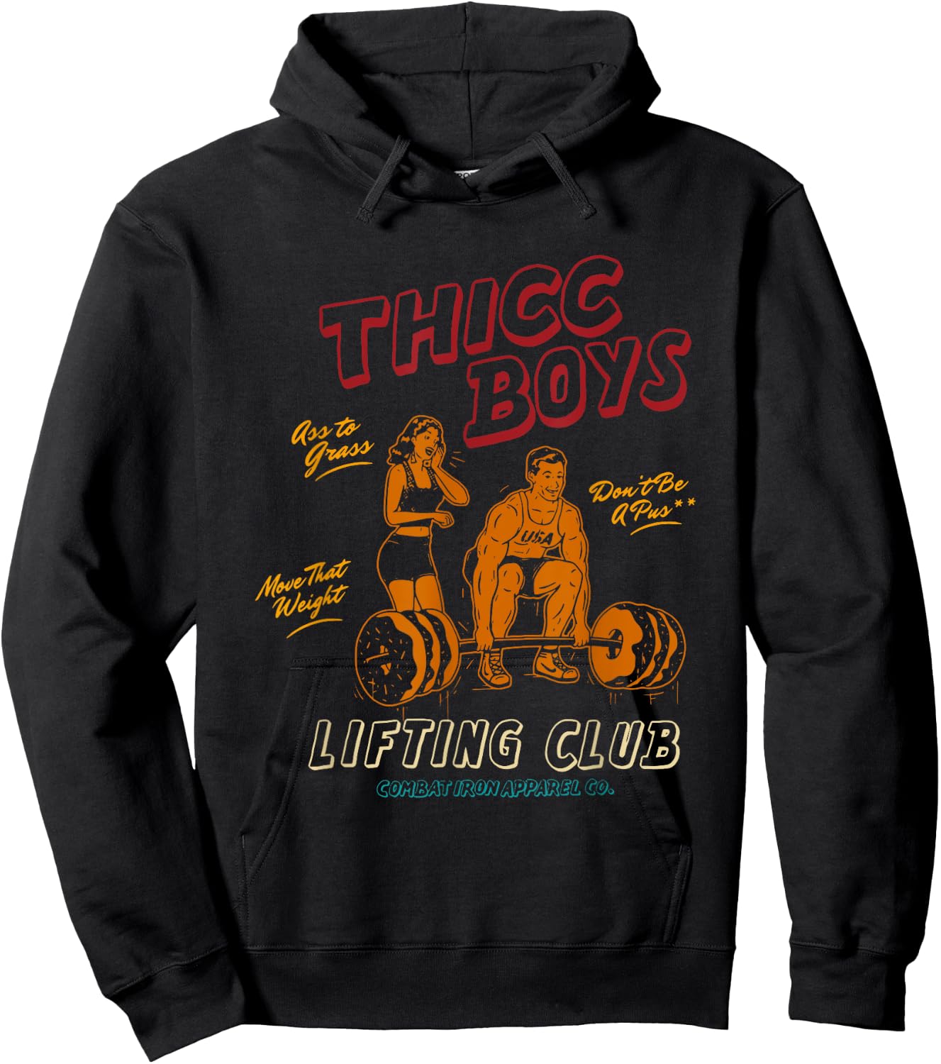 Thicc Boys Work-out Club Hoodie - Hoodie | Black