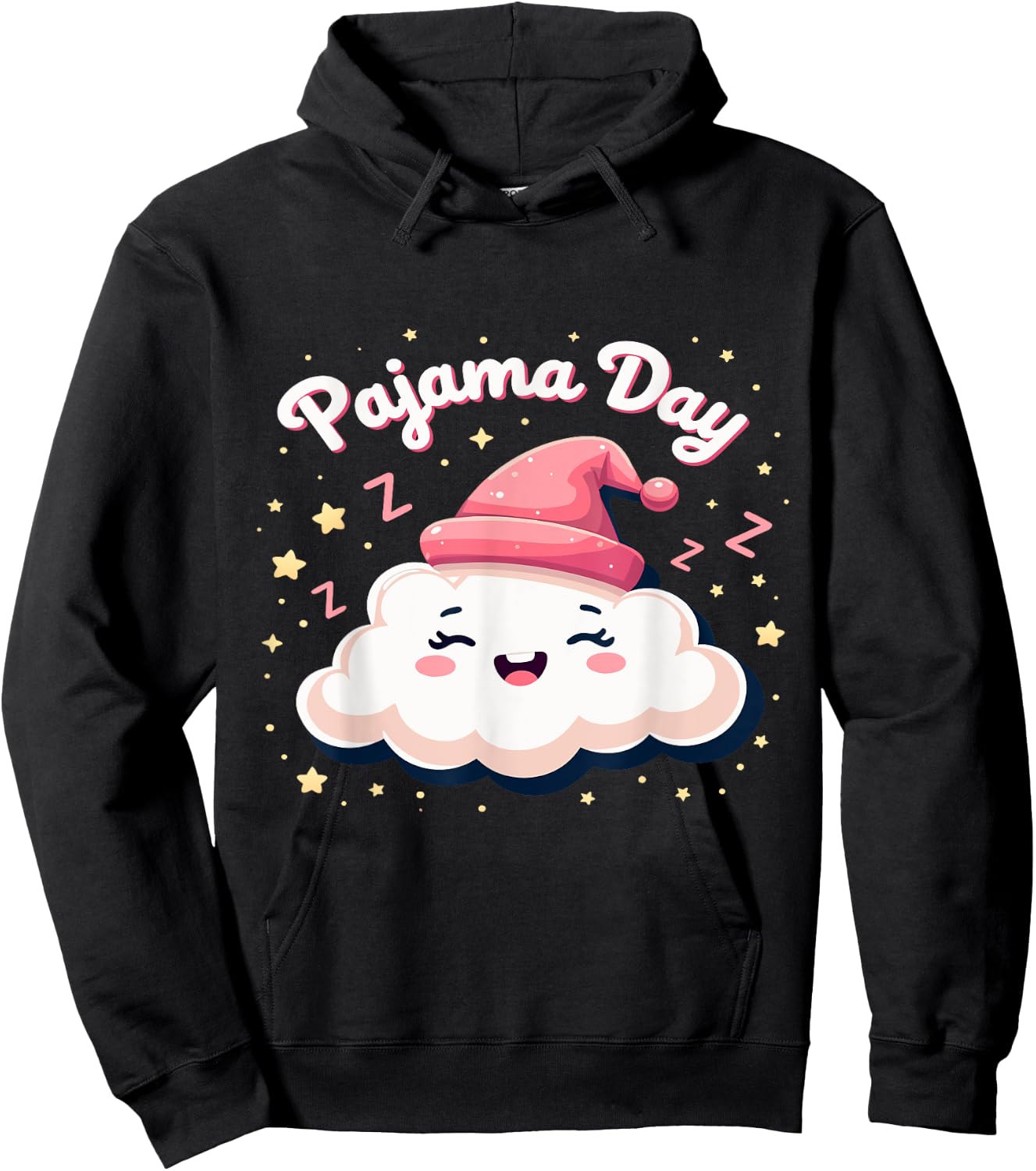 Pajama Day School Spirit Week Fun Cloud Teacher Student Cute Hoodie - Hoodie | Black