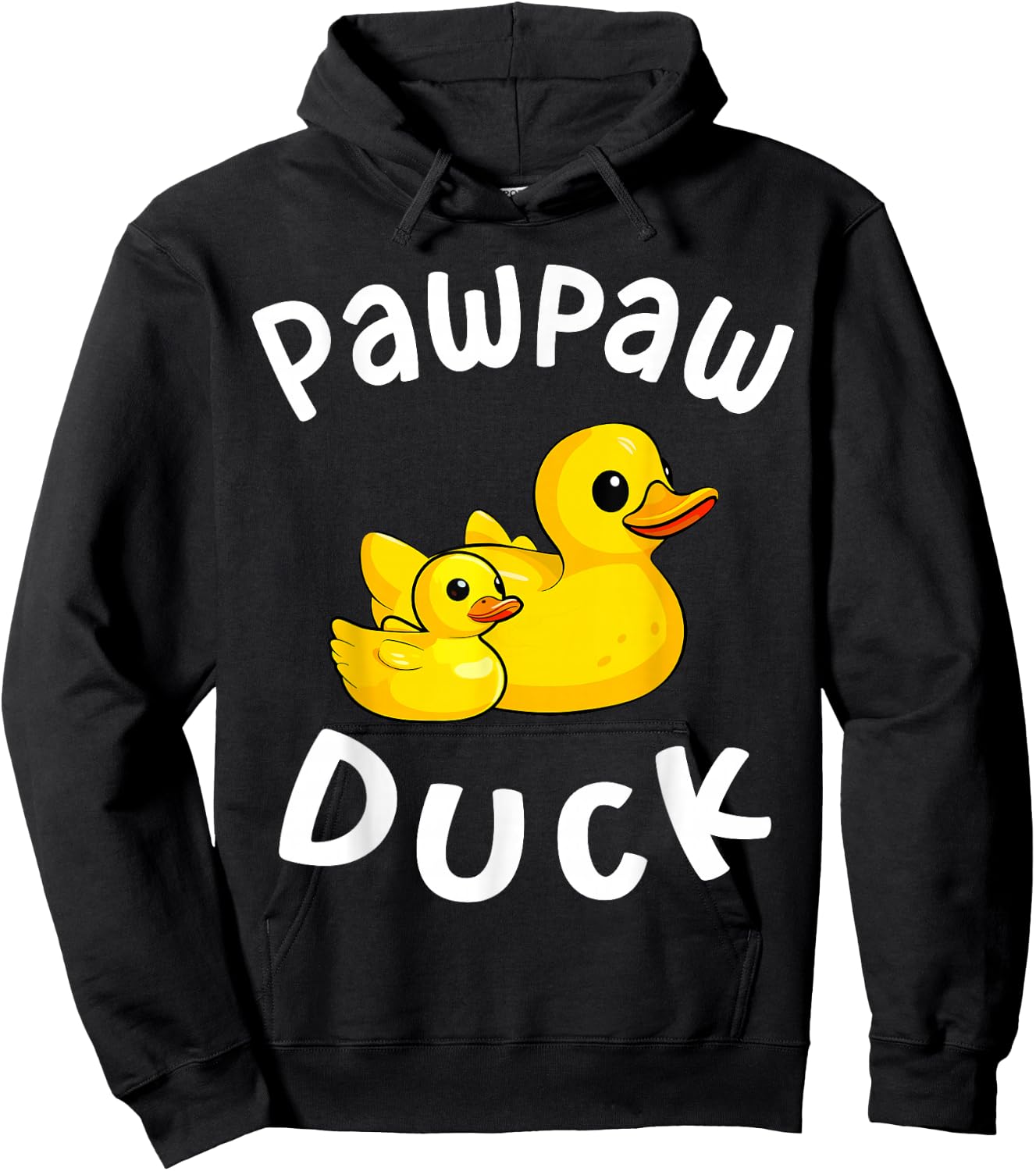 Pawpaw Duck Birthday Rubber Duck Kids Family Matching Hoodie - Hoodie | Black