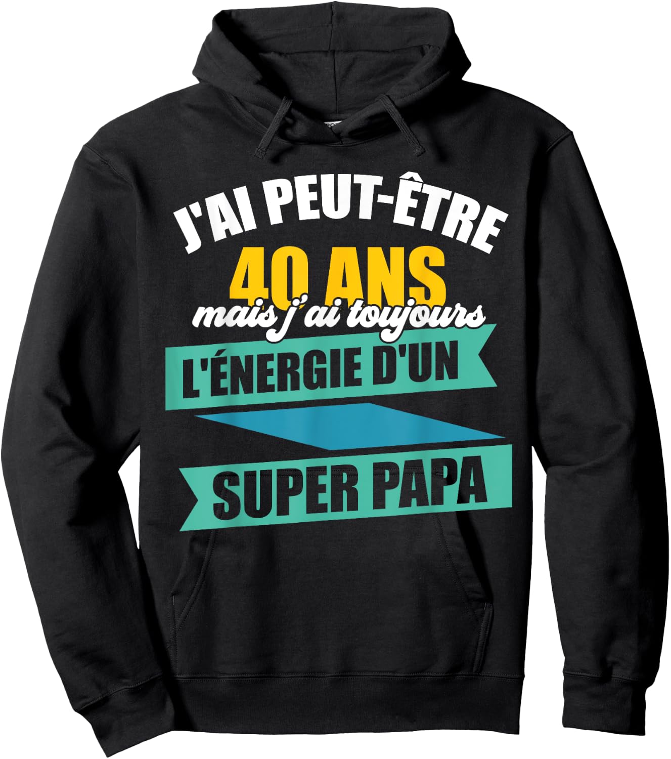 Men's 40th Birthday Gift Funny Dad , Black, S Hoodie - Hoodie | Black