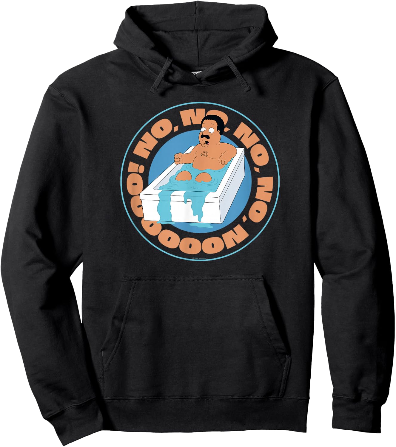 Ripple Junction x Family Guy Cleveland Brown Bathtub , blue Hoodie - Hoodie | Black