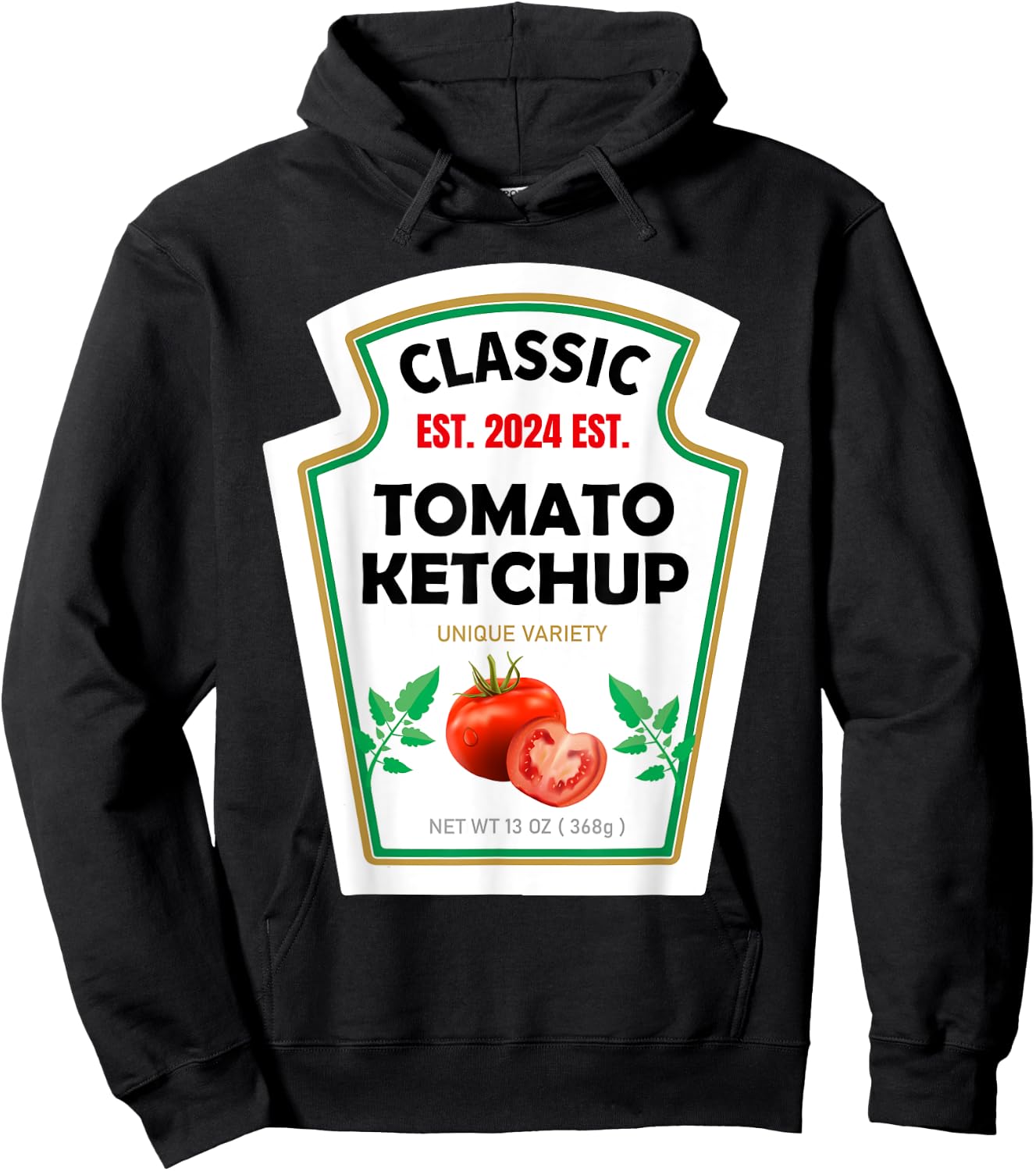 Red Ketchup DIY Costume Matching Couples Groups Halloween Hoodie - Hoodie | Black