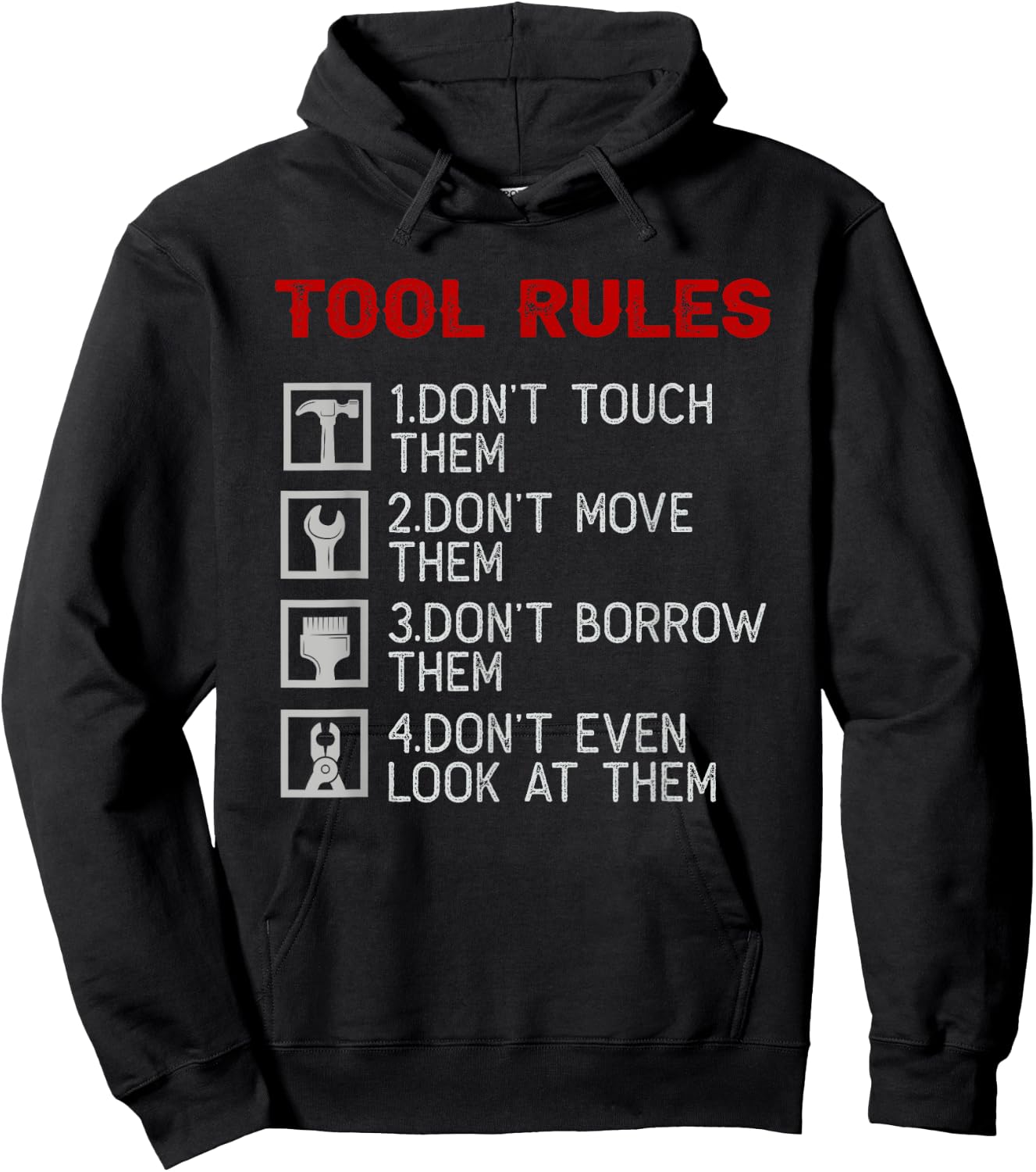 Funny Mechanic Tool Rules Mechanic Handyman Auto Repair Car Hoodie - Hoodie | Black