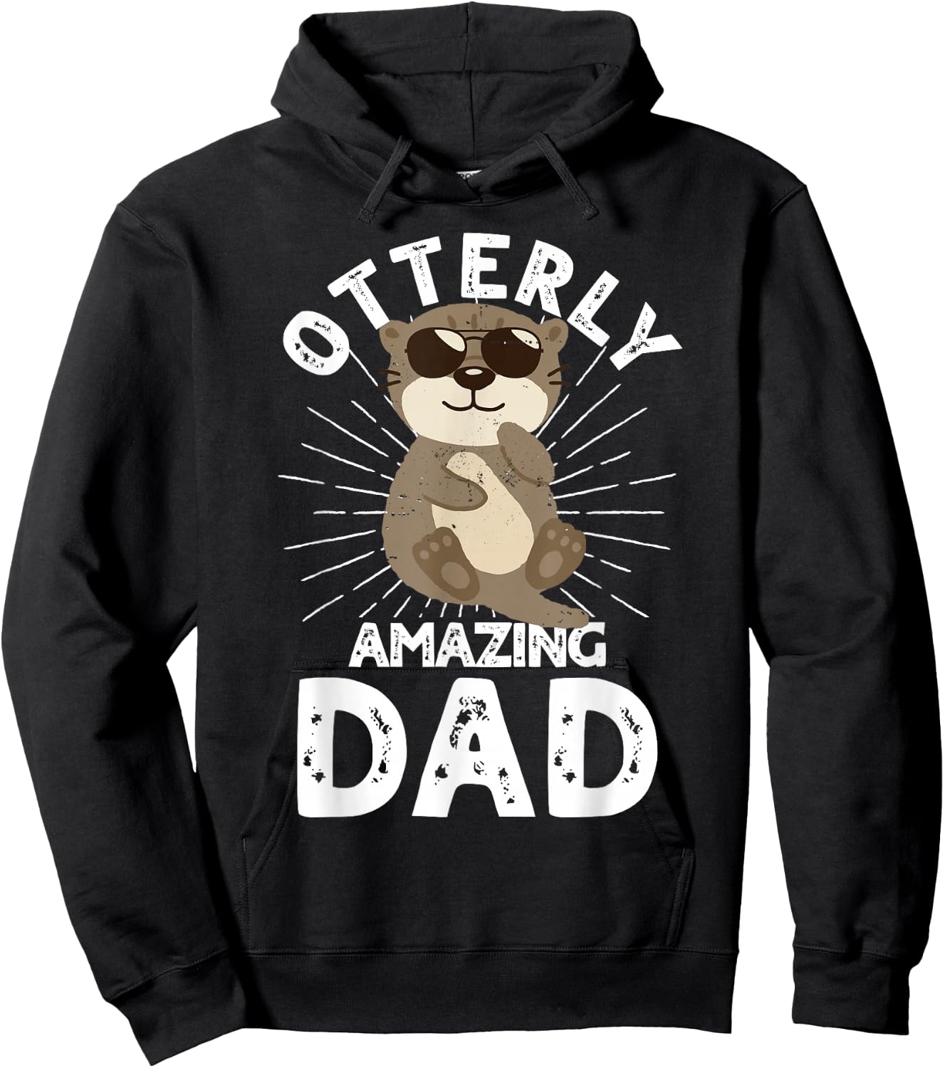 Funny Dad Otterly Amazing Dad Otter Father's Day Hoodie - Hoodie | Black