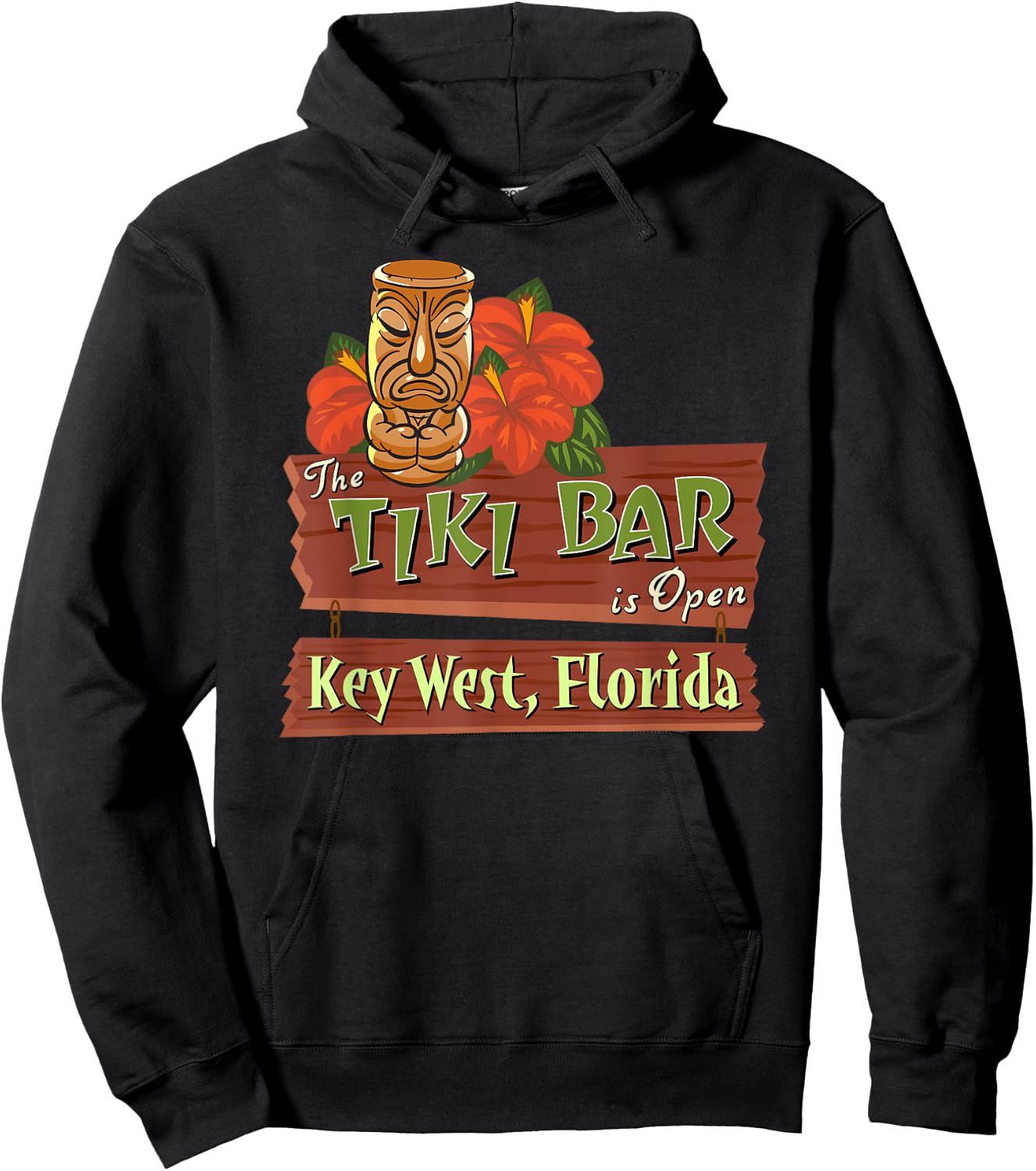 Key West Florida Tiki Bar Hoodie - Hoodie | Black