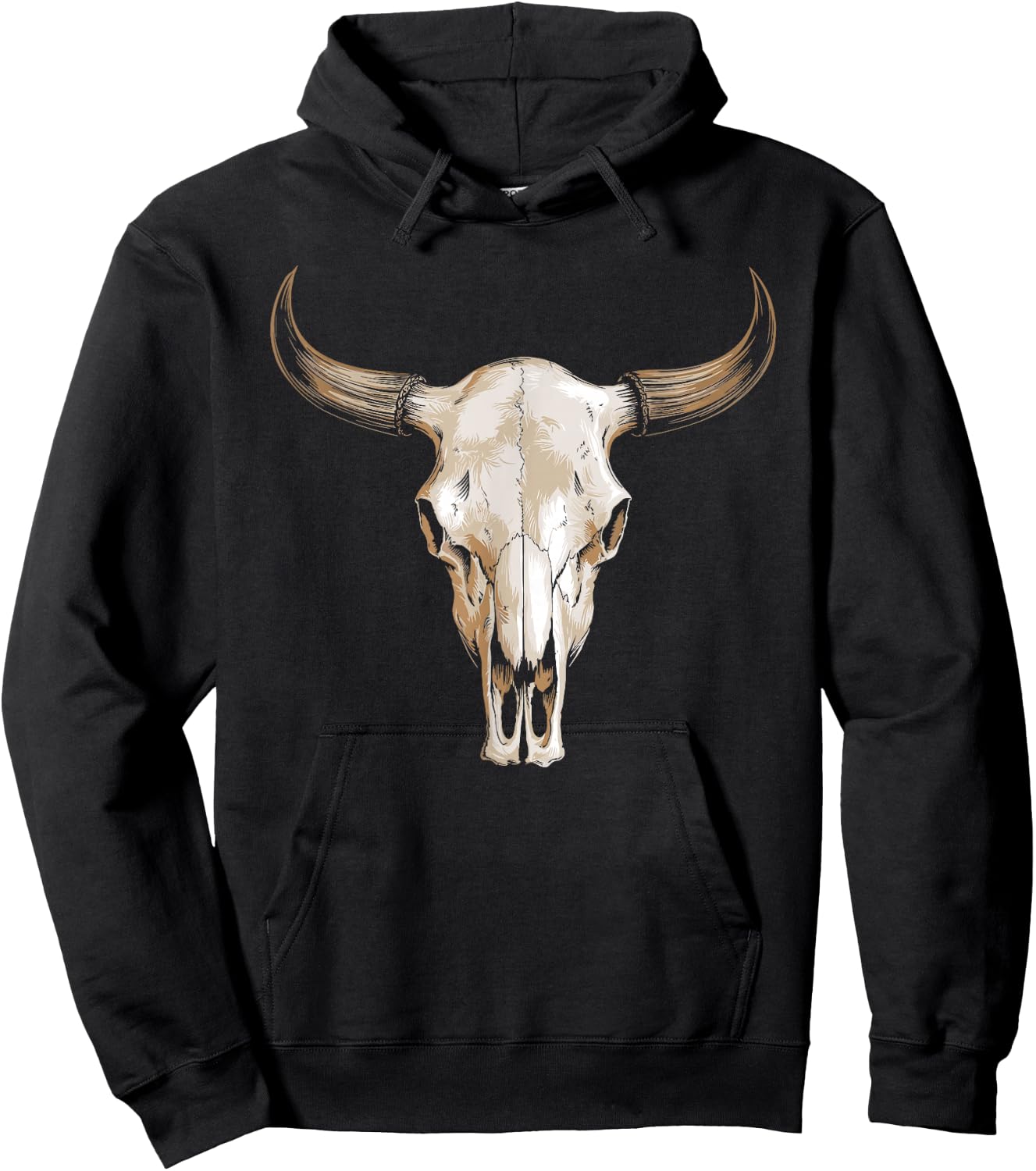 Boho Cow Skull Hoodie - Hoodie | Black