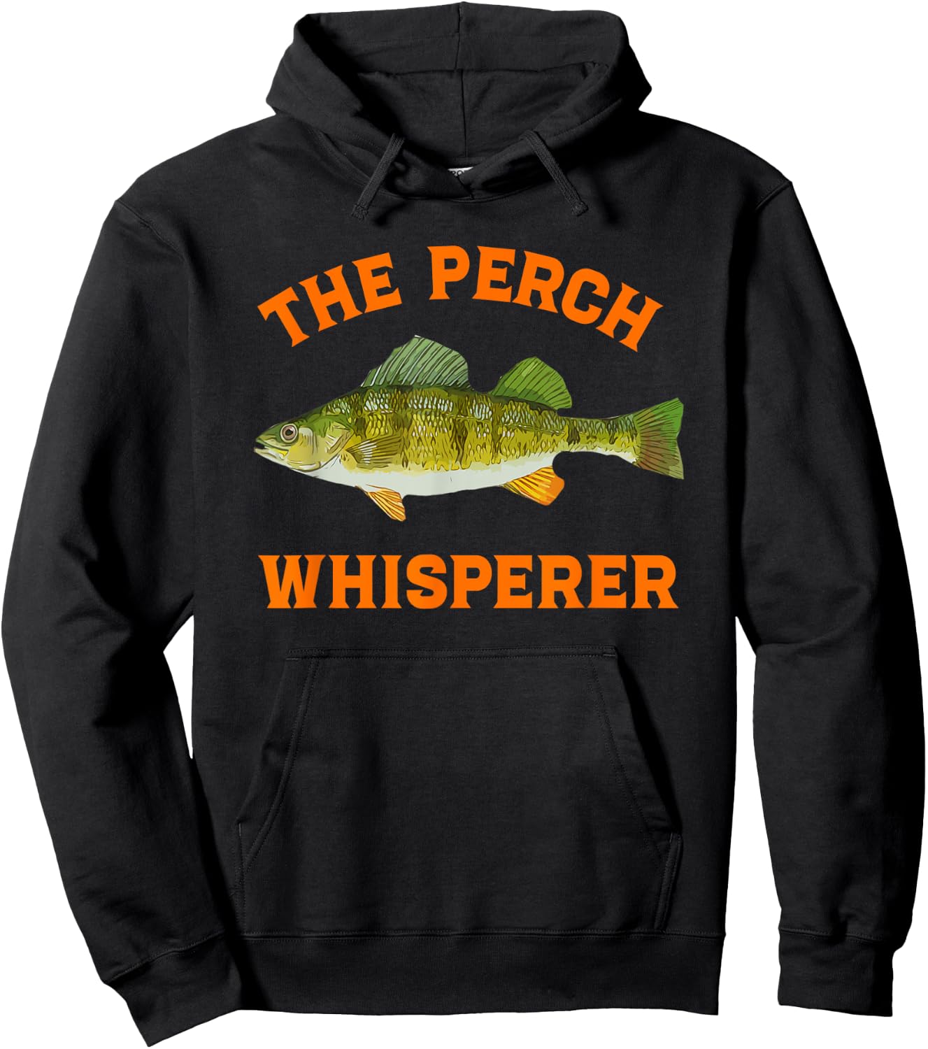 The Perch Whisperer fishing design Hoodie - Hoodie | Black