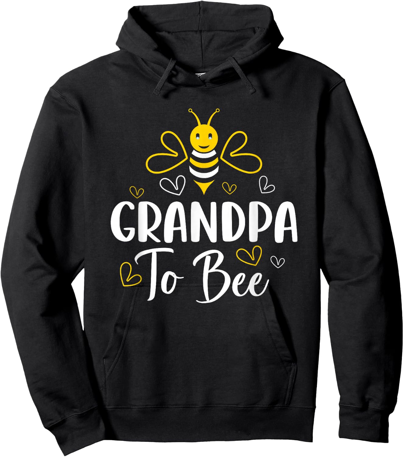 Grandpa to Bee Pregnancy Announcement Baby Shower Grandpa Hoodie - Hoodie | Black