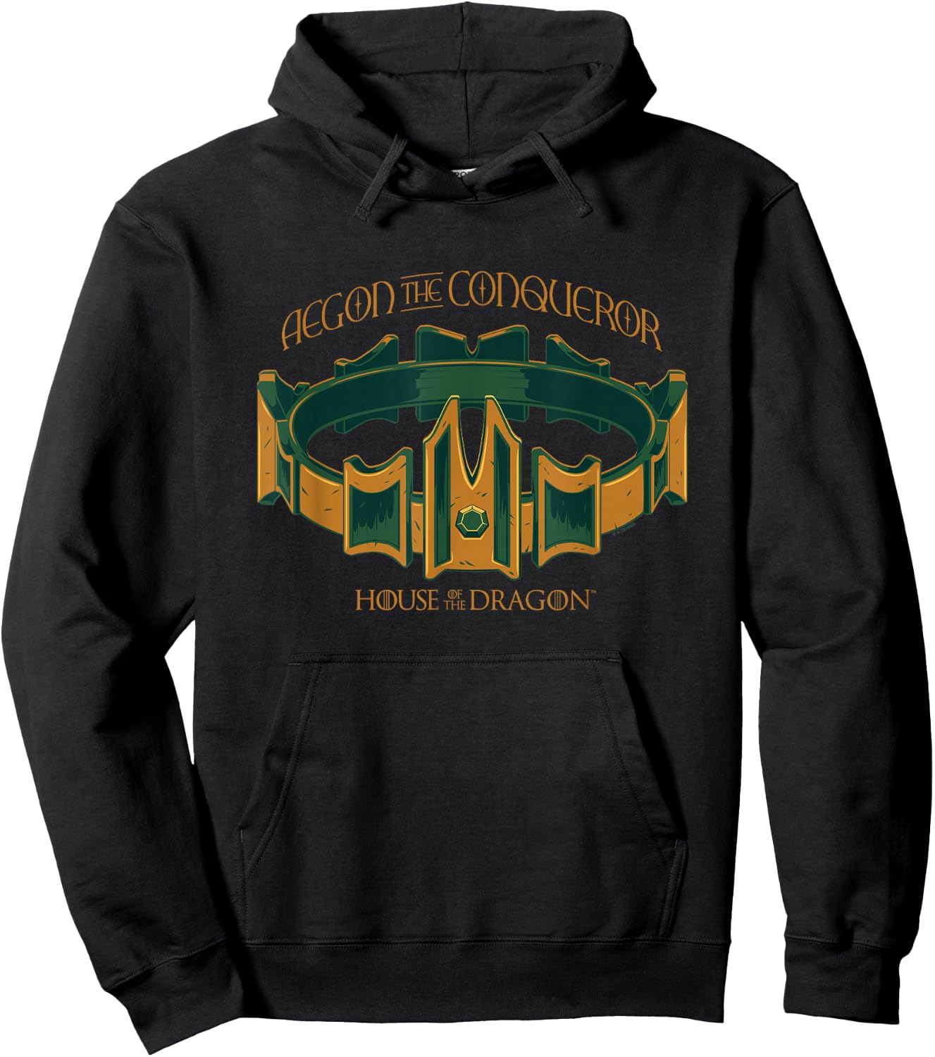 House of the Dragon Aegon The Conqueror Crown Chest Poster Hoodie - Hoodie | Black