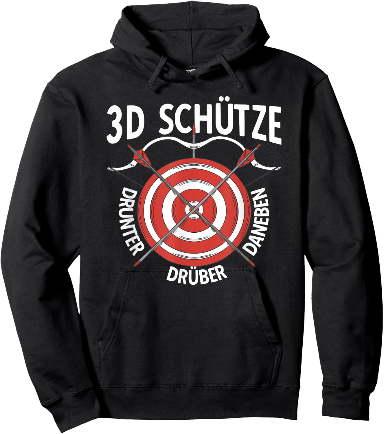 3-D Bogenschießen Bogensport Bogenschütze Bogenschießen Hoodie - Hoodie | Black