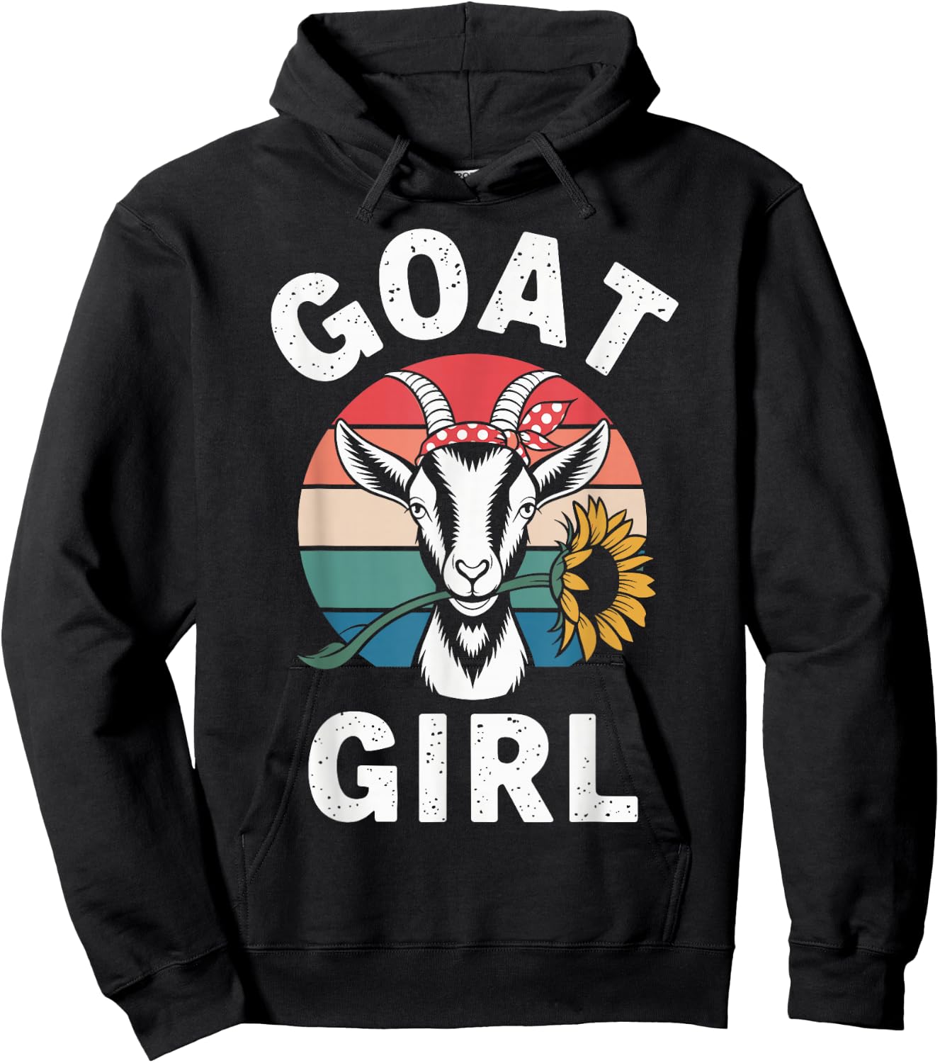 Goat Girl Funny Goat Hoodie - Hoodie | Black