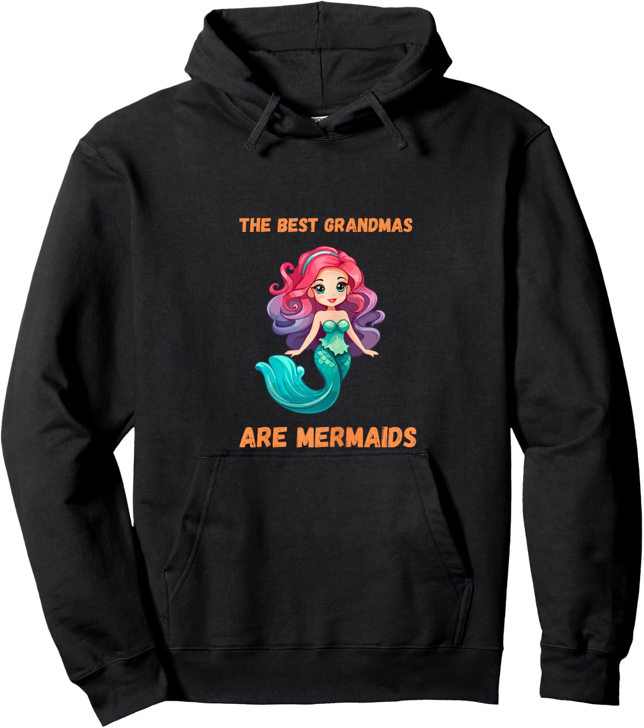 Best Grandmas Are Mermaids Granny Hoodie - Hoodie | Black