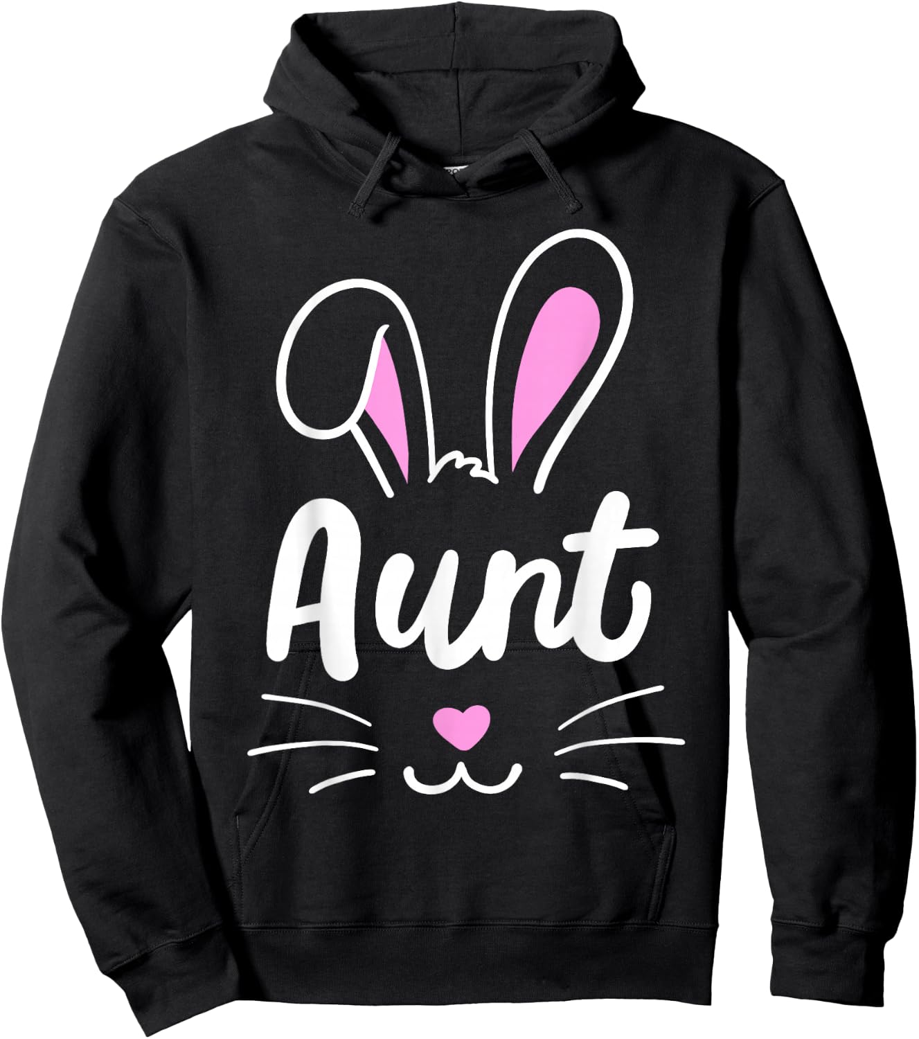 Aunt Bunny Cute Rabbit Matching Family Easter Sister Women Hoodie - Hoodie | Black