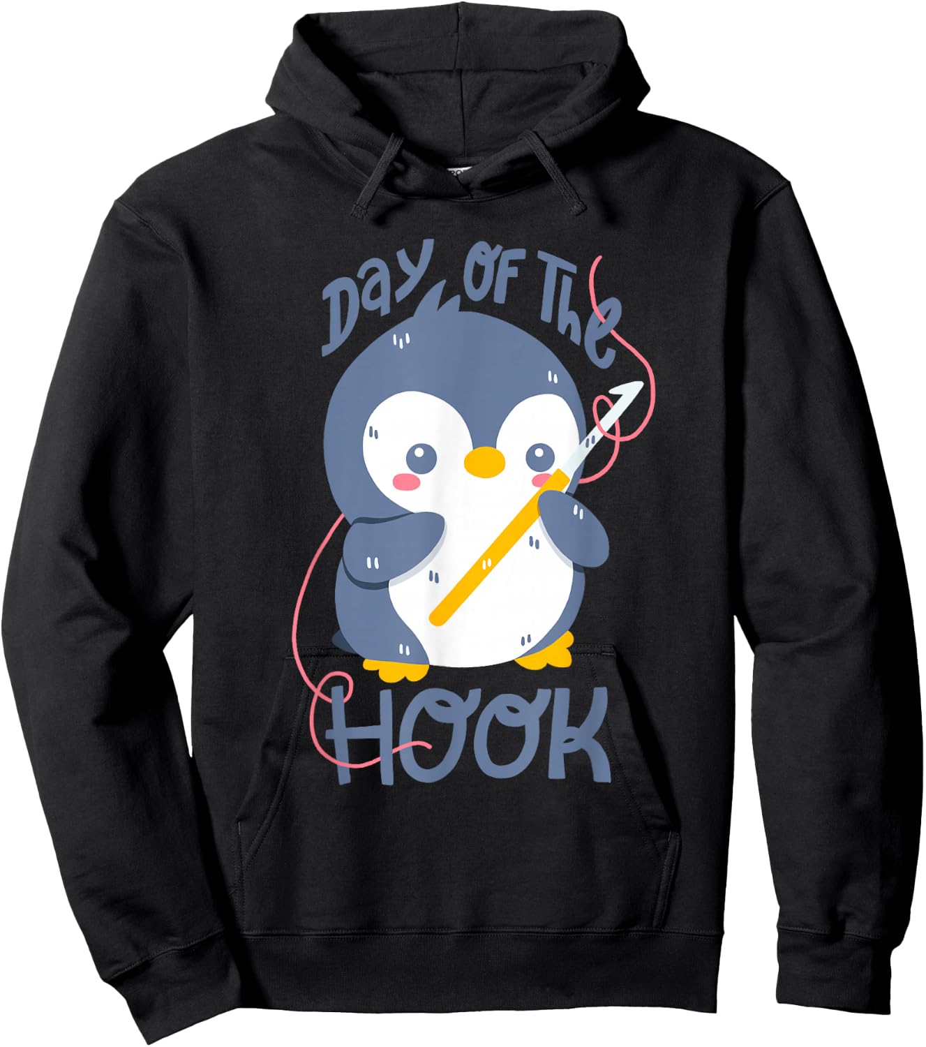 Crochet Penguin: Day Of The Hook Hoodie - Hoodie | Black