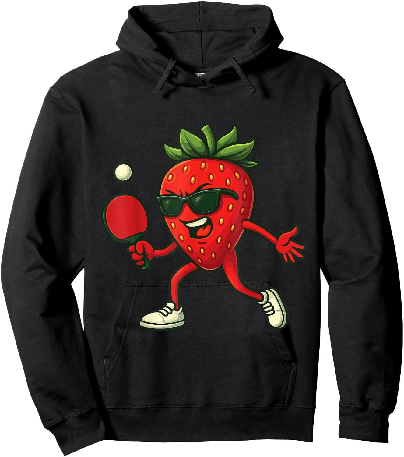 Tennis de Table Fraise Hoodie - Hoodie | Black