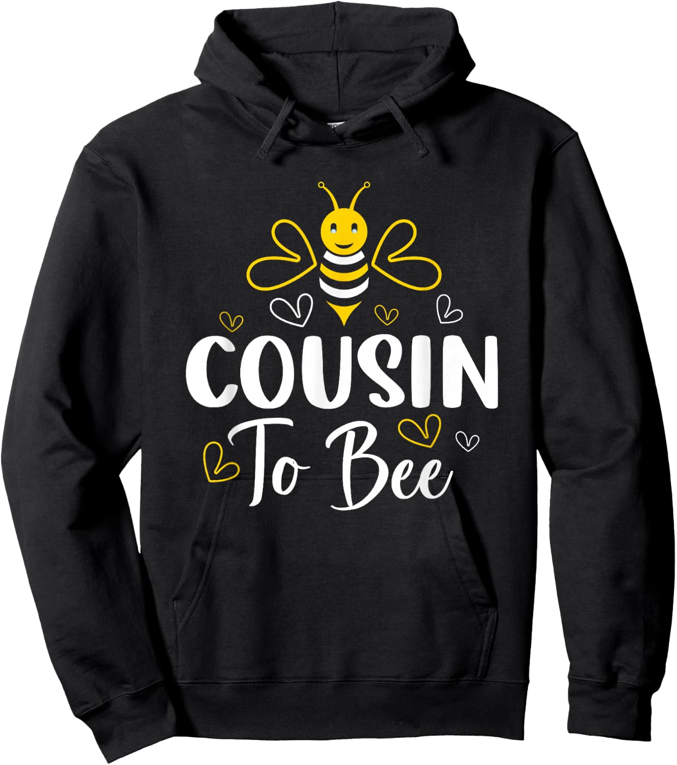 Cousin to Bee Pregnancy Announcement Baby Shower Cousin Hoodie - Hoodie | Black