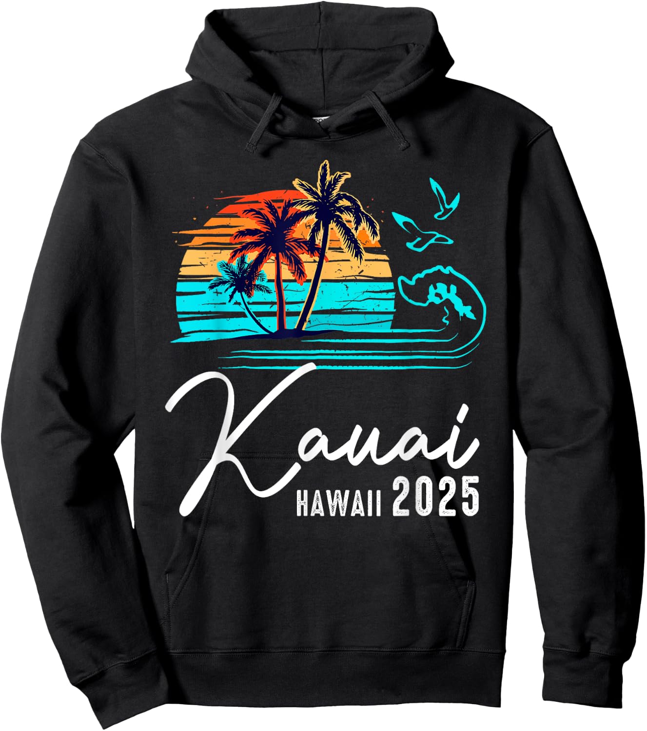 Kauai Hawaii 2025 Summer Vacation Matching Family Group Hoodie - Hoodie | Black