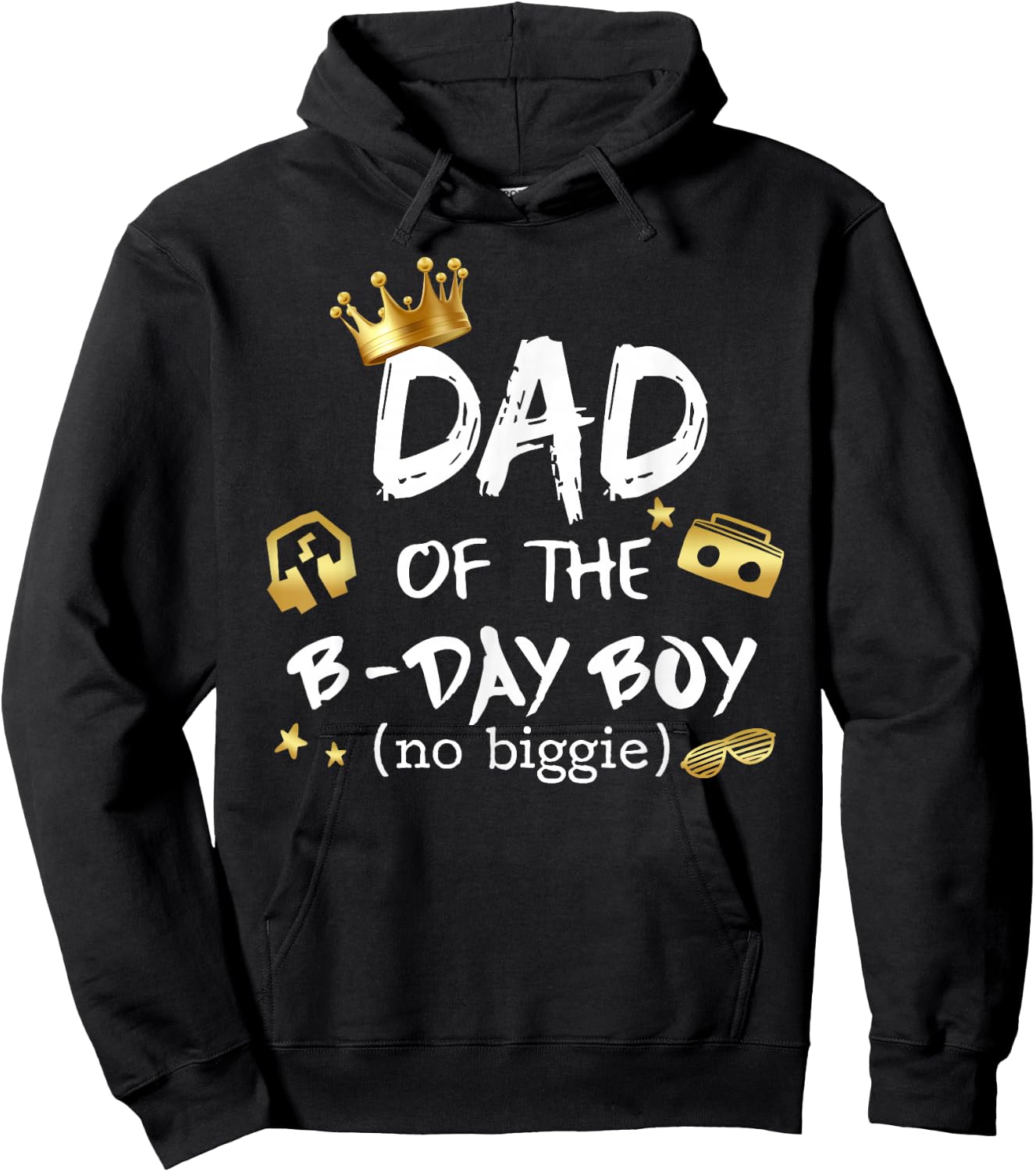 Dad Of The Birthday Boy Notorious One Hip Hop 1st Birthday Hoodie - Hoodie | Black