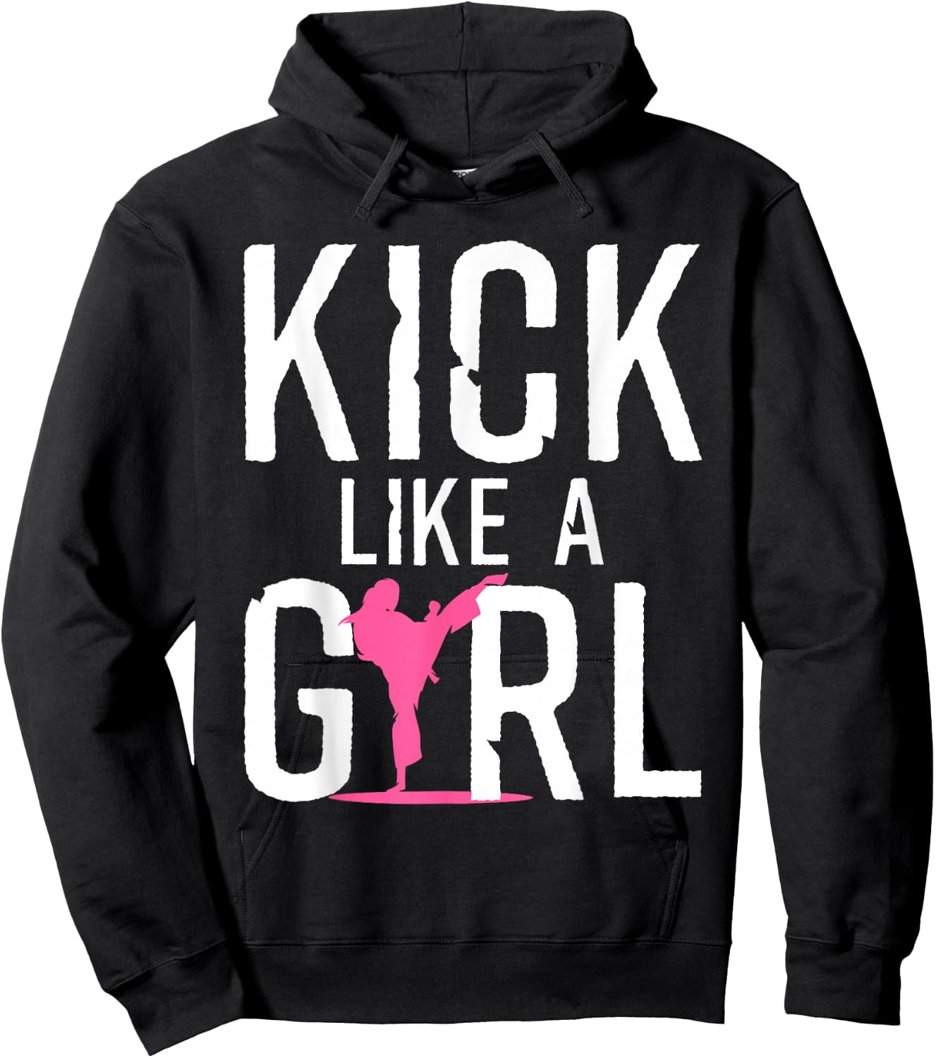 Cool Karate Gift Kickboxing Karate Lover Taekwondo Cute Karate Design For Girls Women Kids Martial Arts Kung Fu Black Hoodie - Hoodie | Black