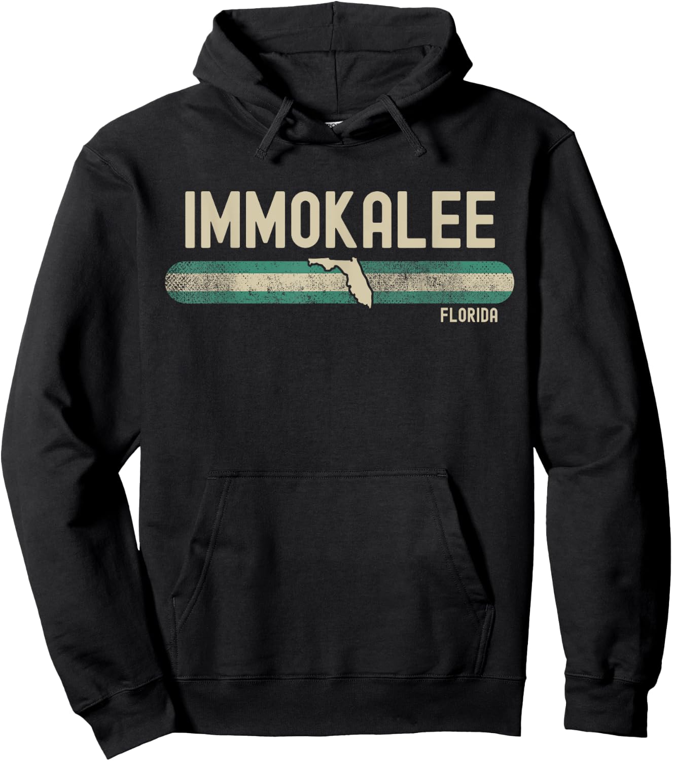 Immokalee FL | Florida | Travel & 80s Style Hoodie - Hoodie | Black