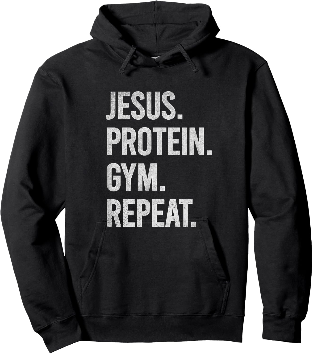 Jesus Gym Funny Weightlifting Workout Christian Graphic Hoodie - Hoodie | Black