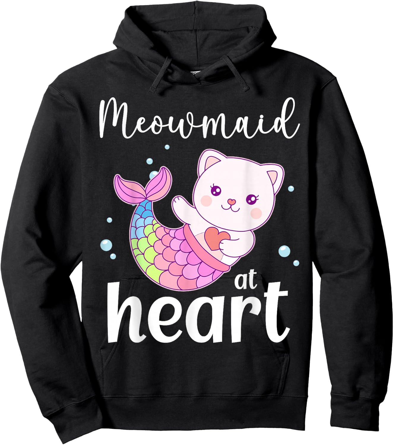 Mercat Moewmaid Mermaid Cat Hoodie - Hoodie | Black
