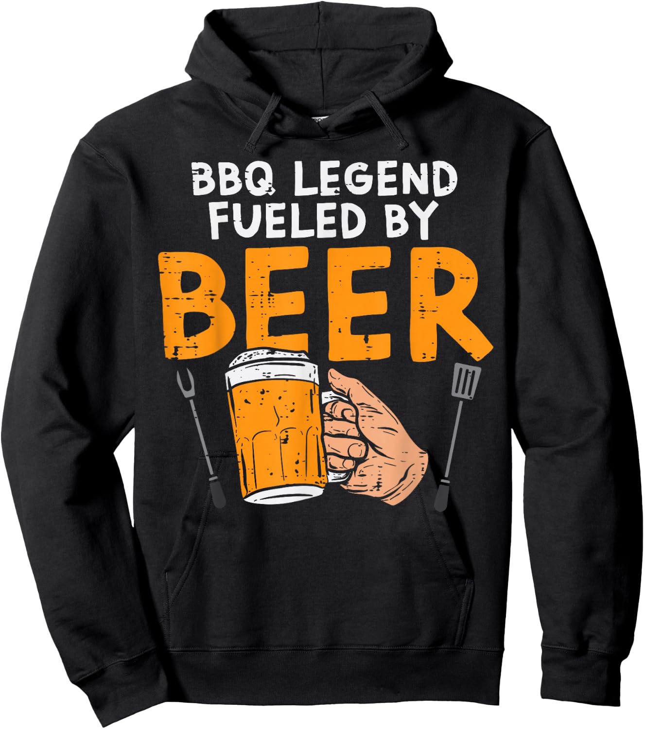 Bbq Legend Fueled Funny Barbecue Grill Meat Grill Dad Men Hoodie - Hoodie | Black
