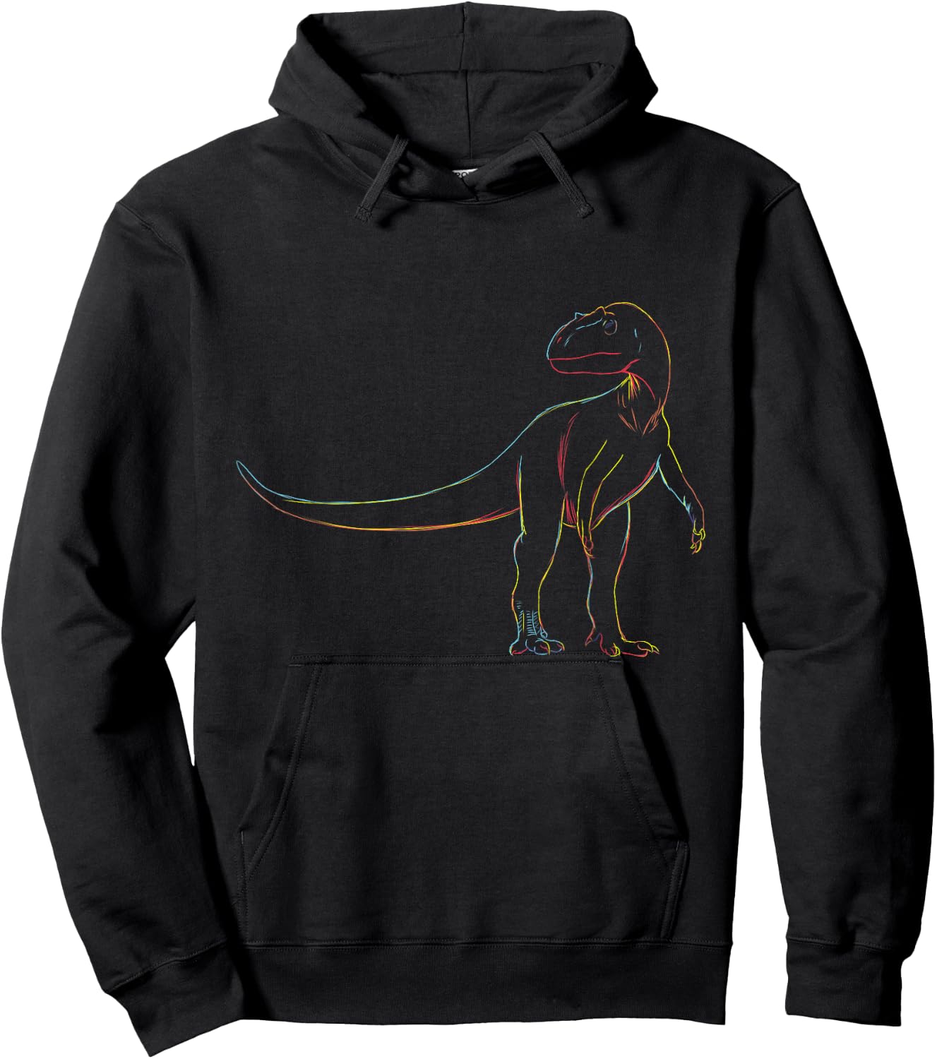 Artistic Sketch Theropod Allosaurus Hoodie - Hoodie | Black