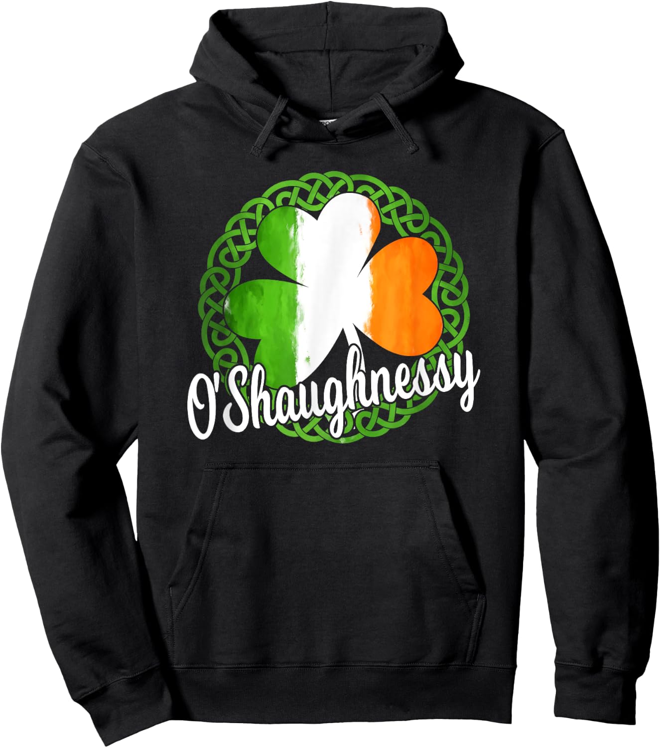Celtic Theme - O'Shaughnessy Irish Family Name Hoodie - Hoodie | Black