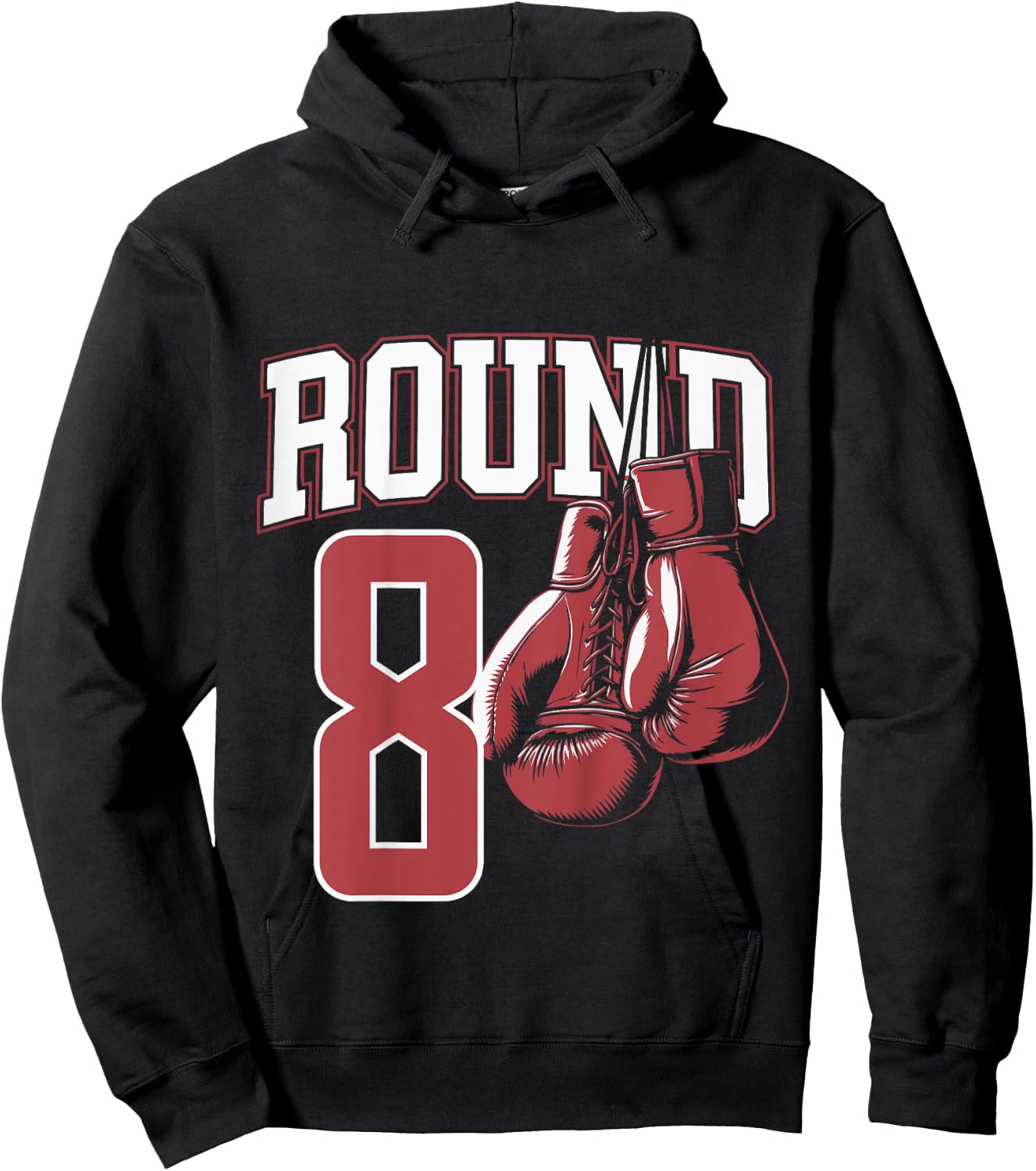 Kids 8 Year Old Boxer Bday Party 8th Birthday Boxing Boy Hoodie - Hoodie | Black