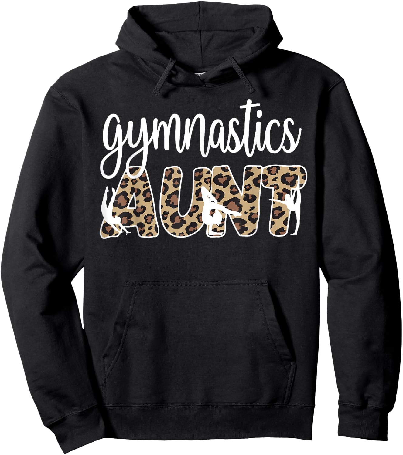 Gymnastics Aunt Of A Gymnast Gymnastics Auntie Hoodie - Hoodie | Black