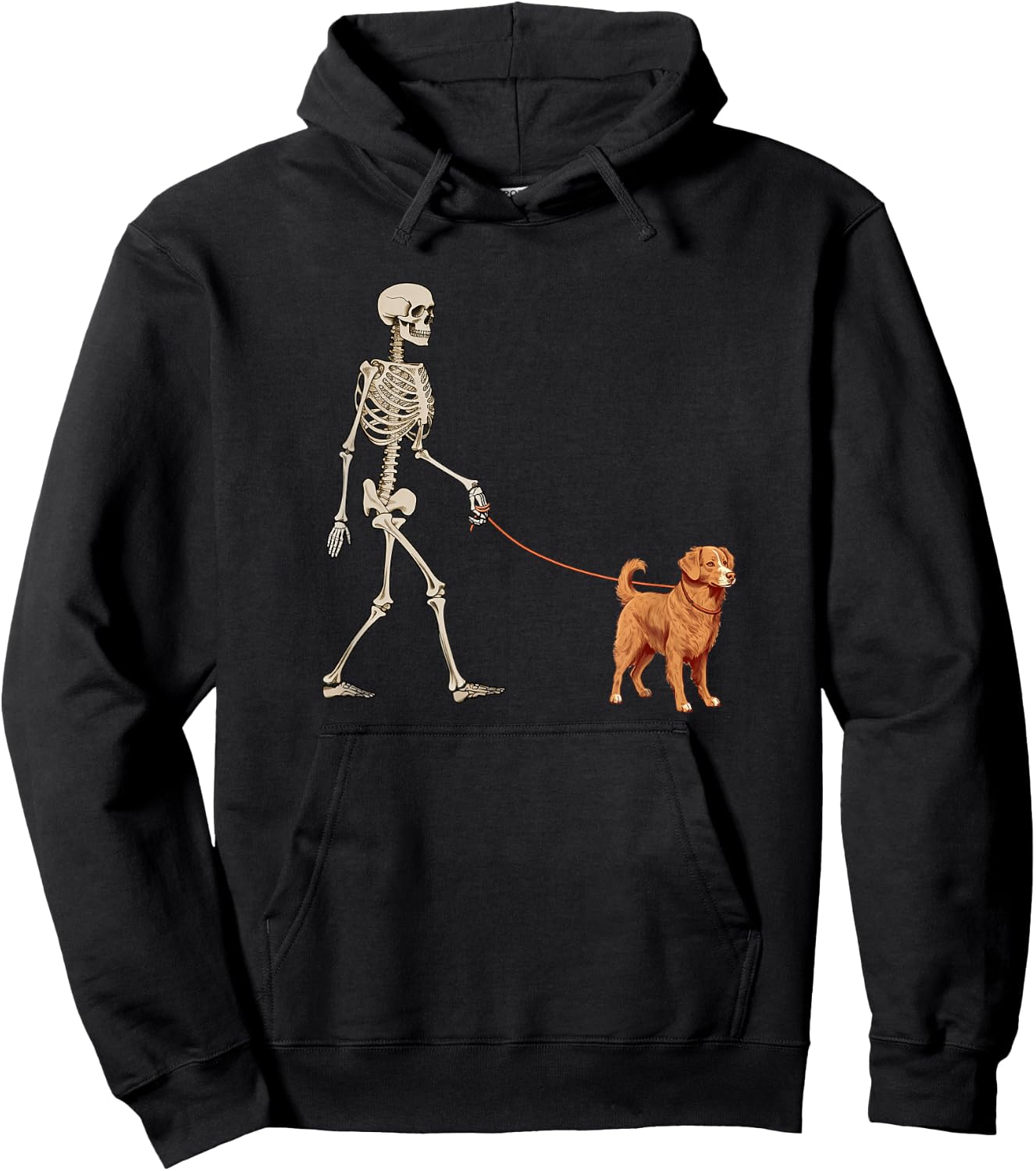 Funny Nova Scotia Duck Tolling Retriever Great Skeleton Dog Hoodie - Hoodie | Black