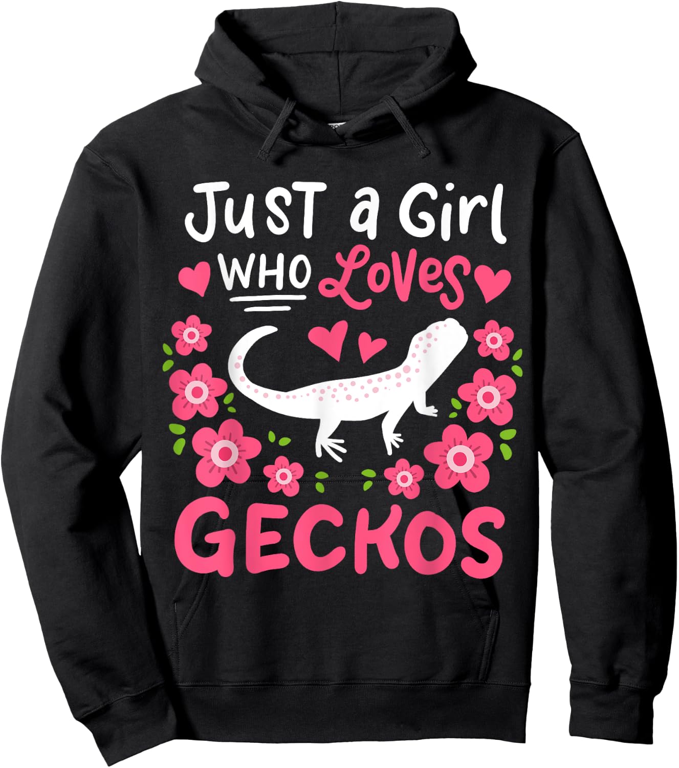 Leopard Gecko Just A Girl Who Loves Geckos Gift Hoodie - Hoodie | Black