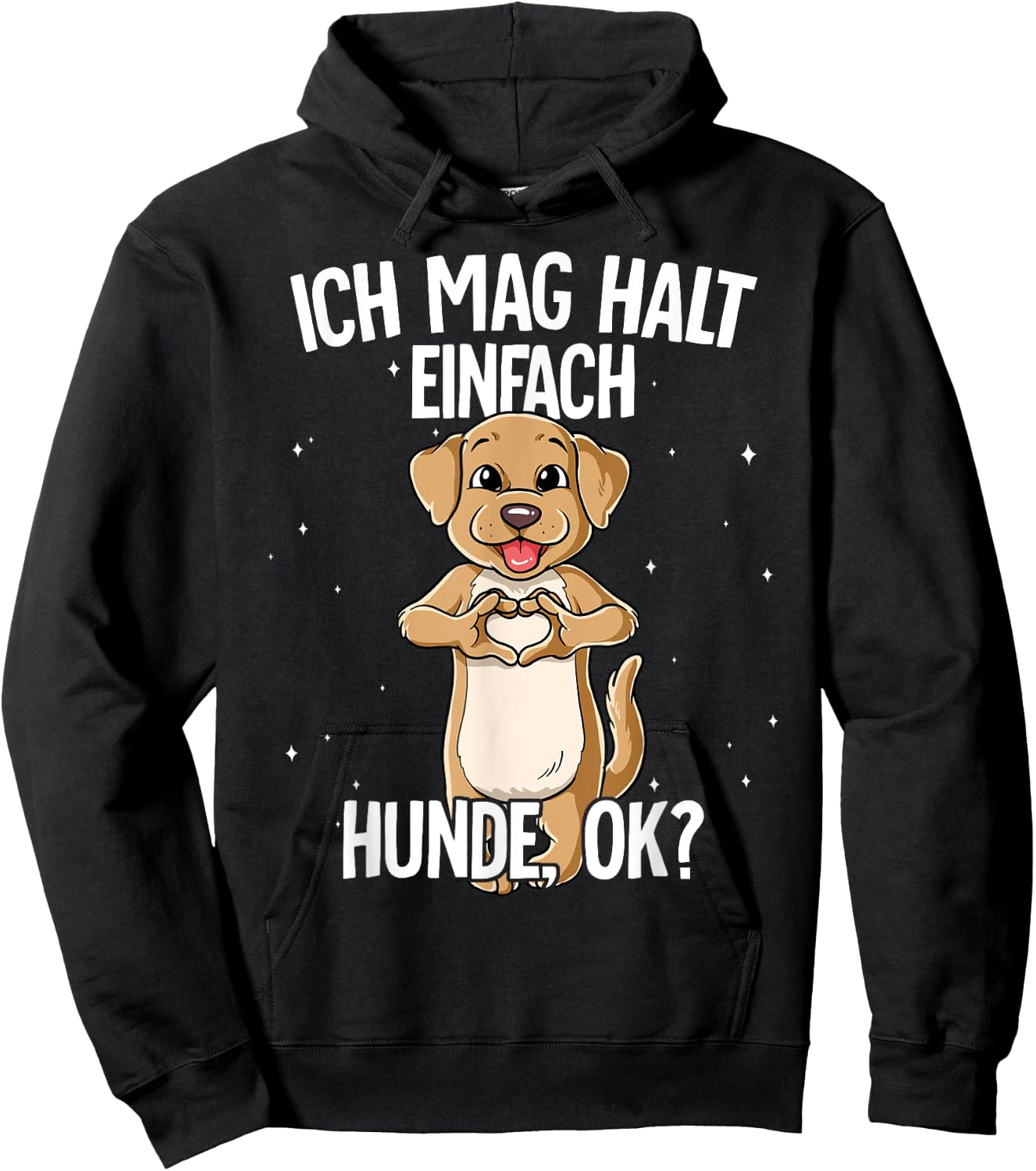 Ich Mag Halt Einfach Hund Hoodie - Hoodie | Black