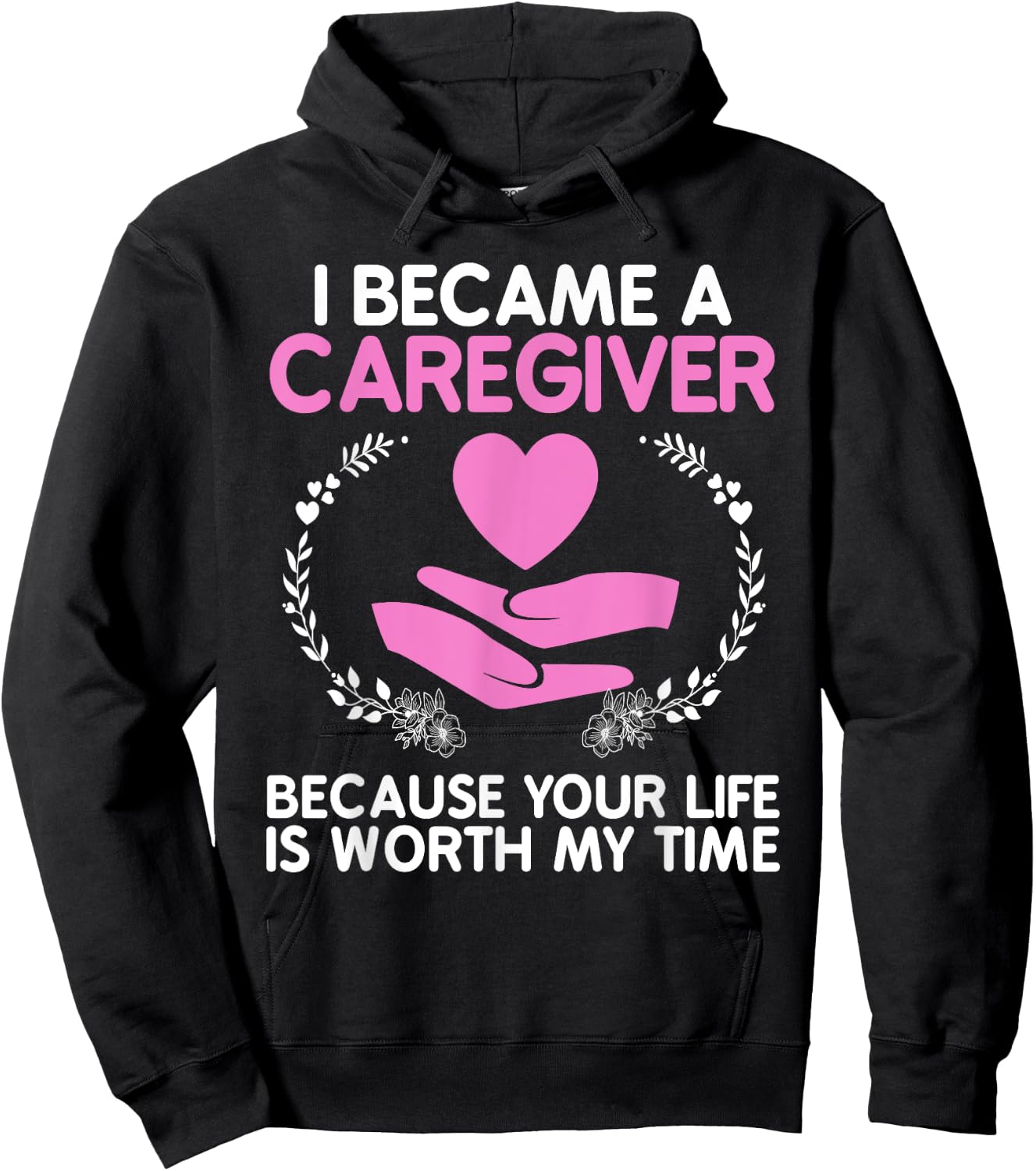 Caregiver Art Women Medical Health Worker Caregiver Hoodie - Hoodie | Black