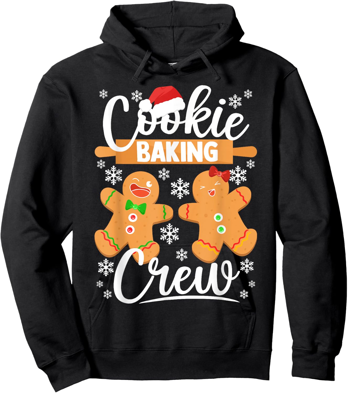 Cookie Baking Crew Shirt Gingerbread Christmas Baking Hoodie - Hoodie | Black