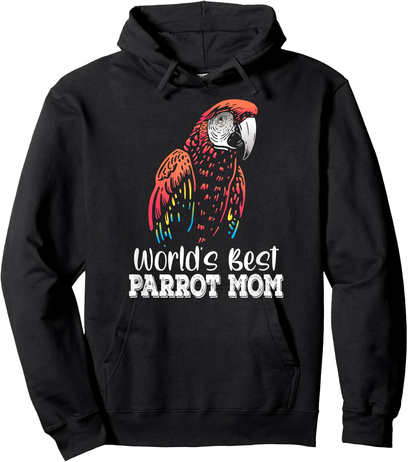 World's Best Parrot Mom Ara Macao Scarlet Macaw Pet Owner Hoodie - Hoodie | Black