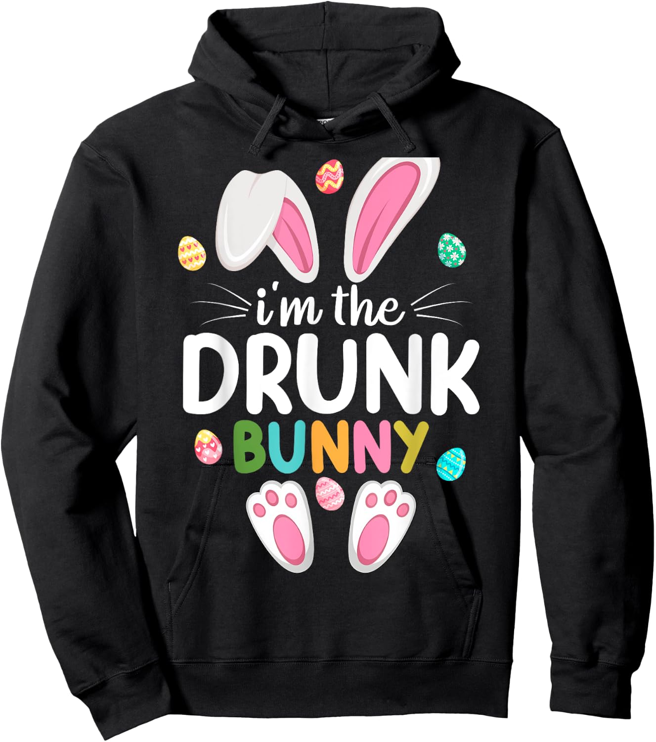 I'm The Drunk Bunny Matching Family Easter Hoodie - Hoodie | Black