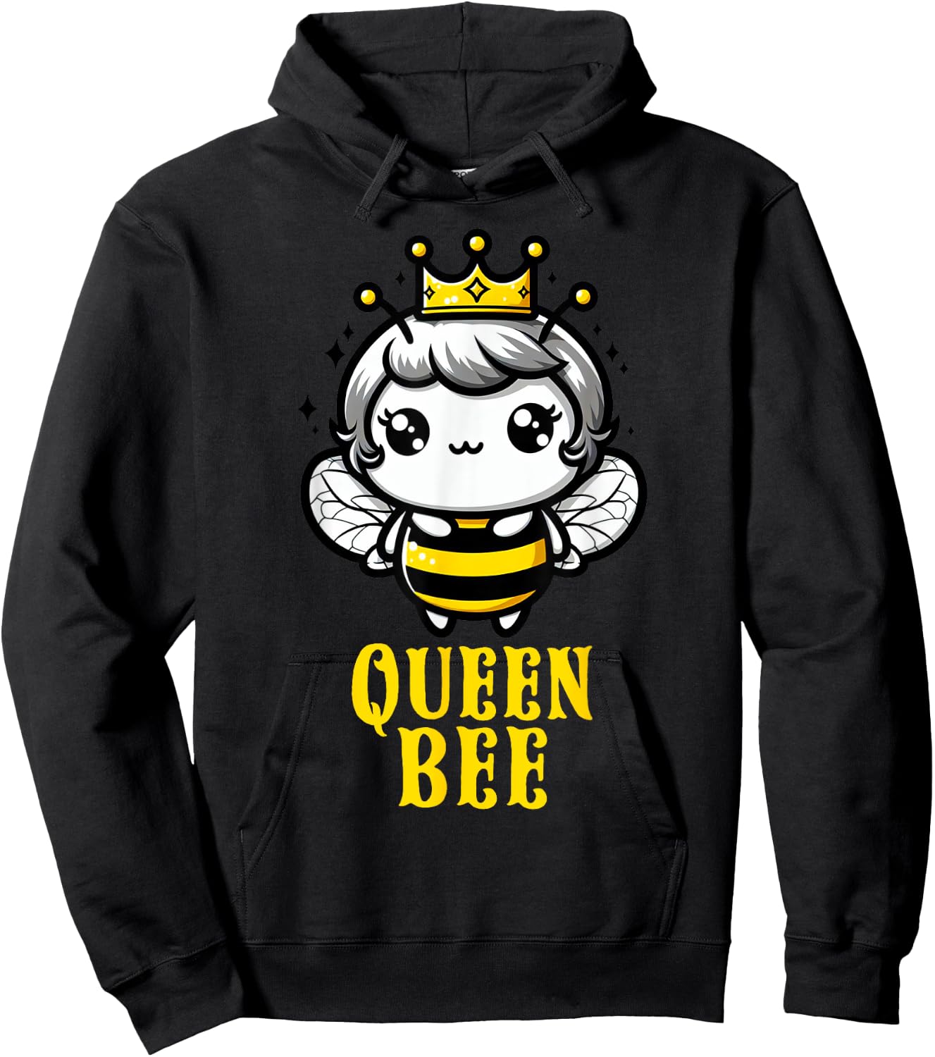 Queen Bee Crown Women Men Girls Honey Hive Bee Keeper Bee Hoodie - Hoodie | Black
