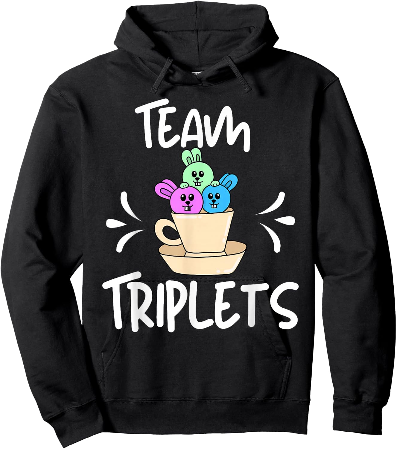 Team Triplets Identical Fraternal Triple Fun Player Three Hoodie - Hoodie | Black