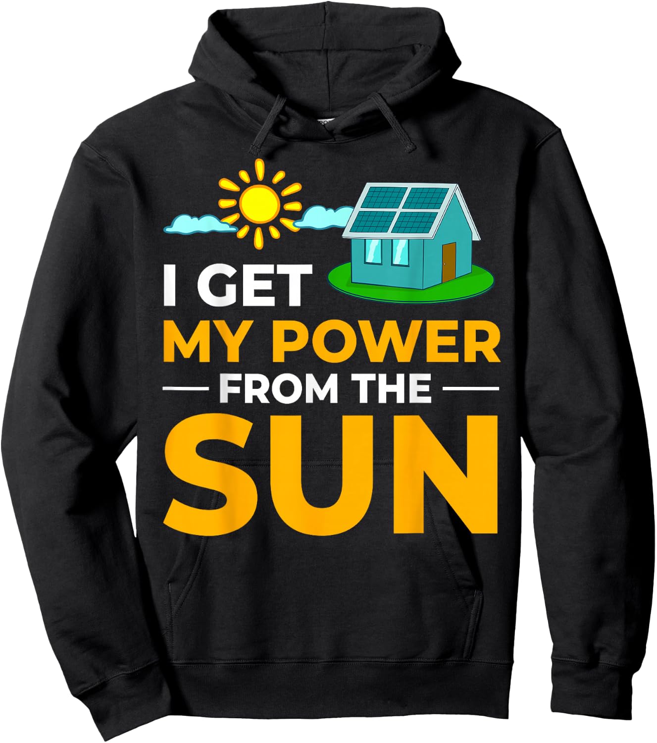 Solar Energy Power System Solar Panel Home Hoodie - Hoodie | Black