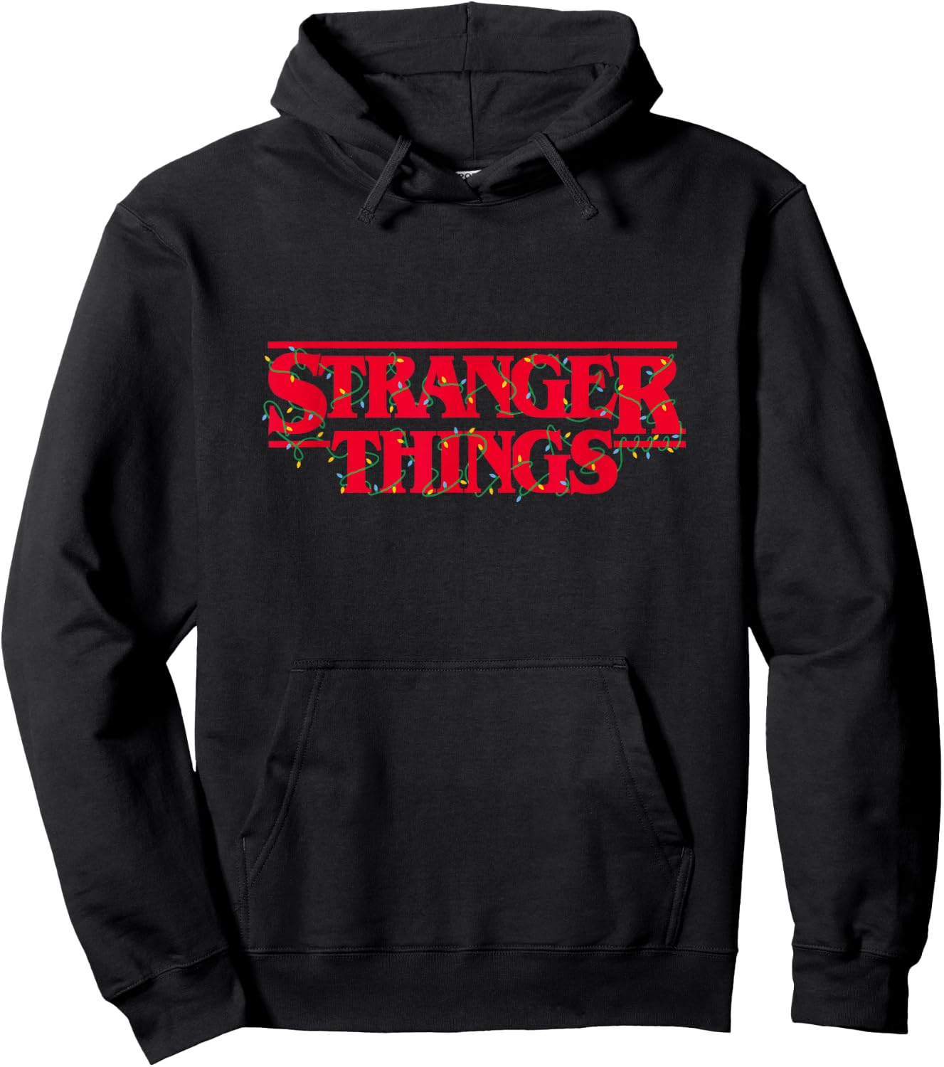 Stranger Things Xmas Logo , black Hoodie - Hoodie | Black
