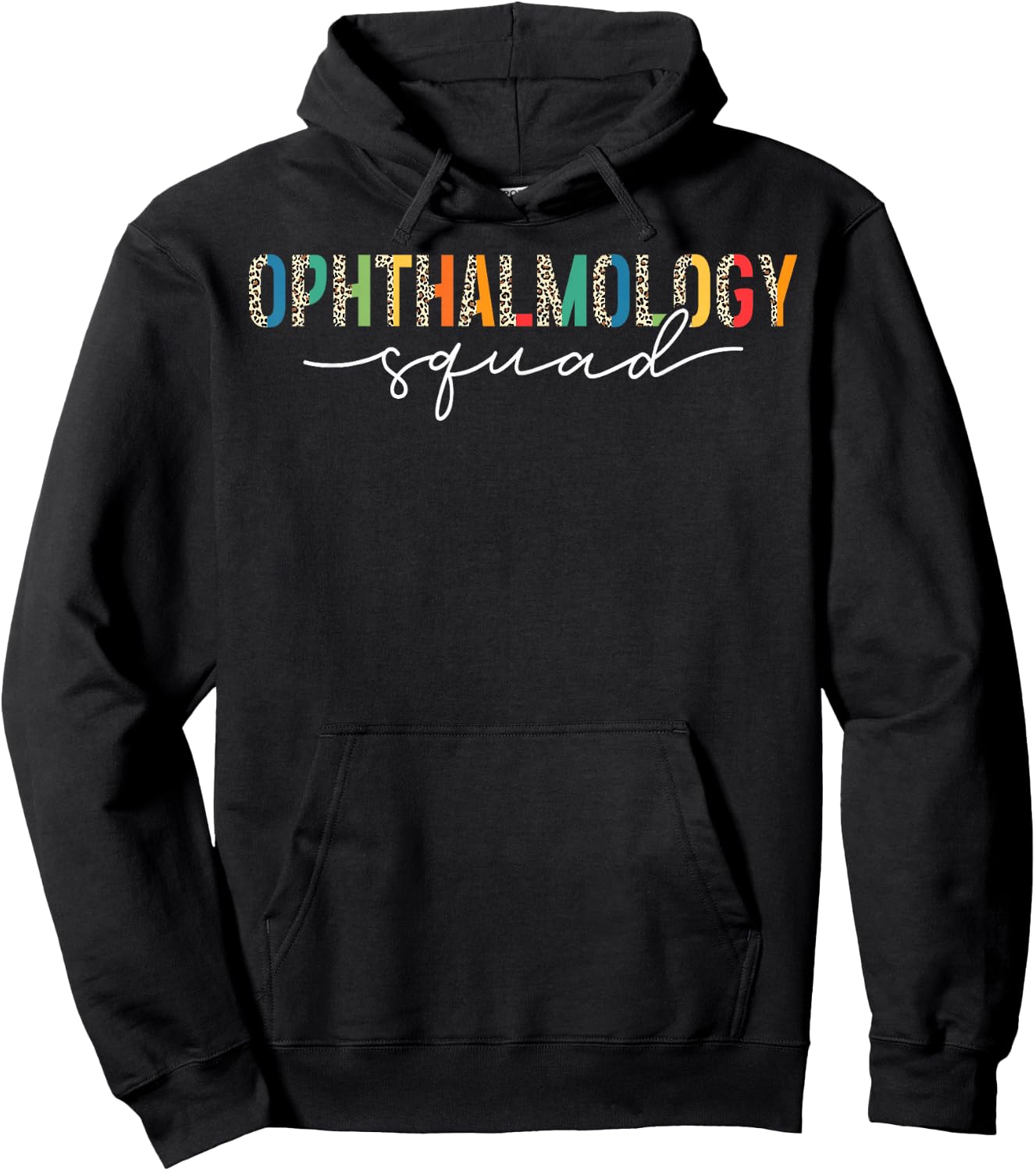 Ophthalmology Squad Ophthalmologist Leopard Hoodie - Hoodie | Black