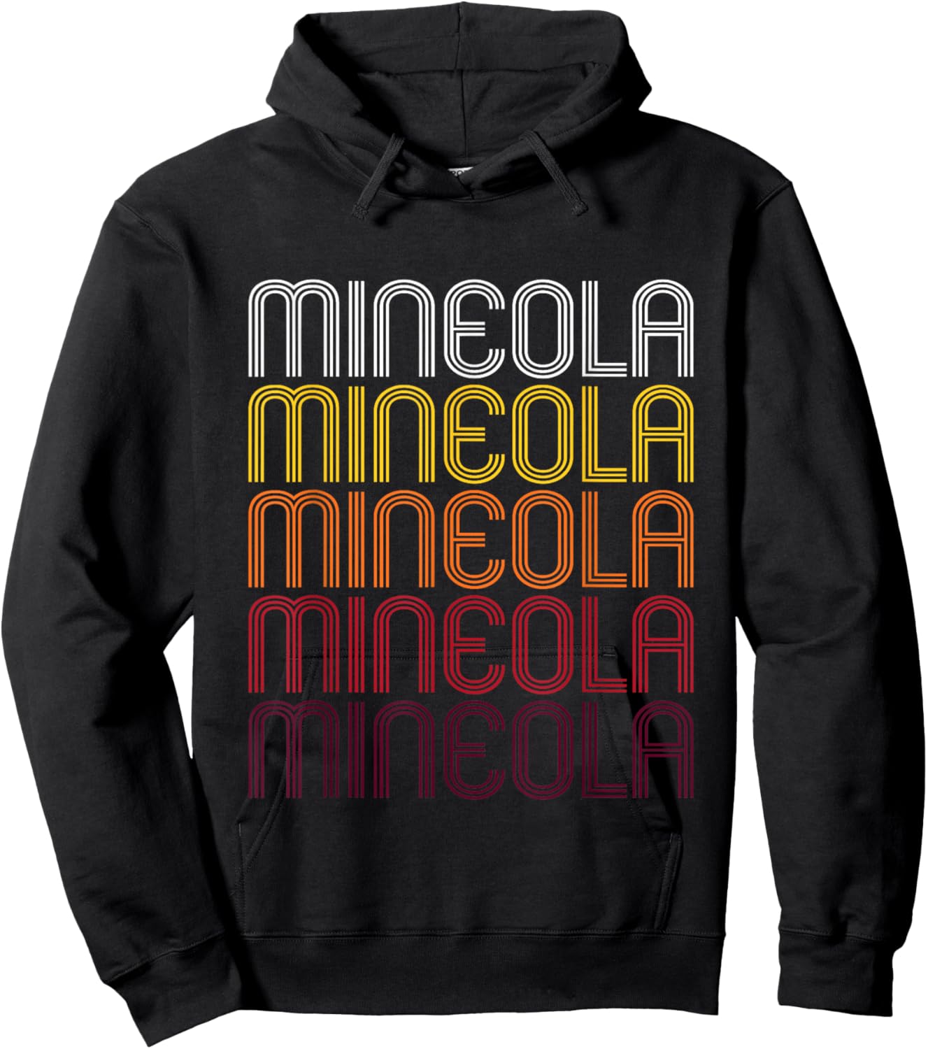 Mineola, TX | Vintage Style Texas Hoodie - Hoodie | Black