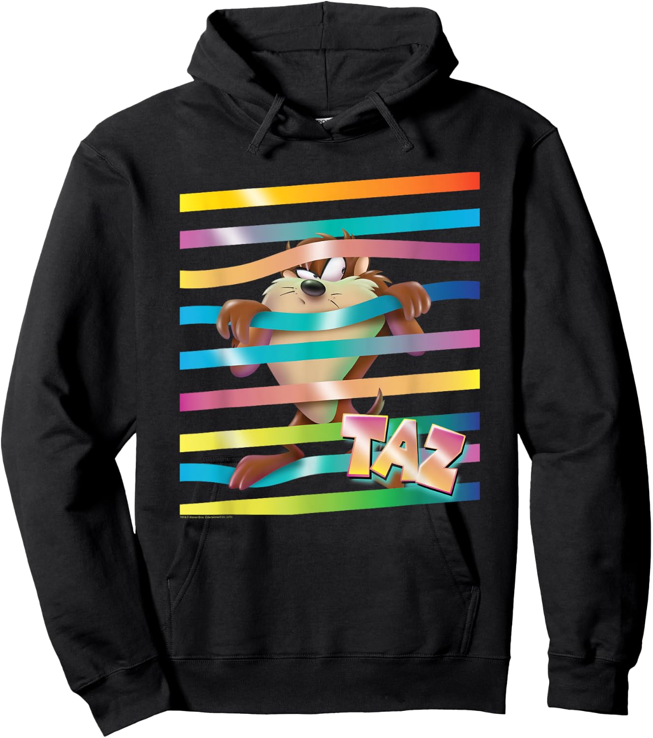Looney Tunes Taz Stripes Hoodie - Hoodie | Black