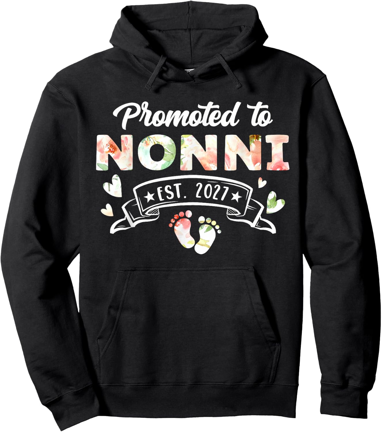 Promoted to Nonni Est 2027 Hoodie - Hoodie | Black