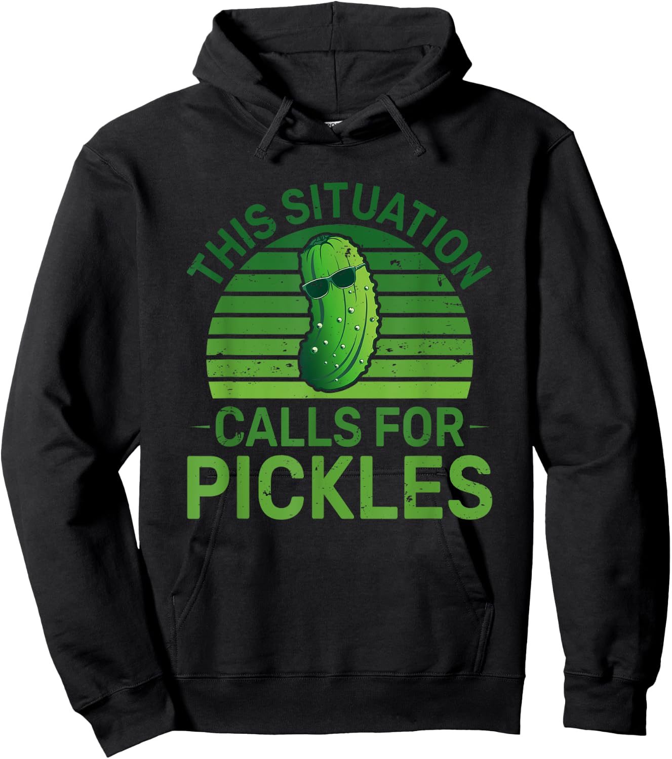 Funny Pickle This Situation Calls For Pickles Men Hoodie - Hoodie | Black